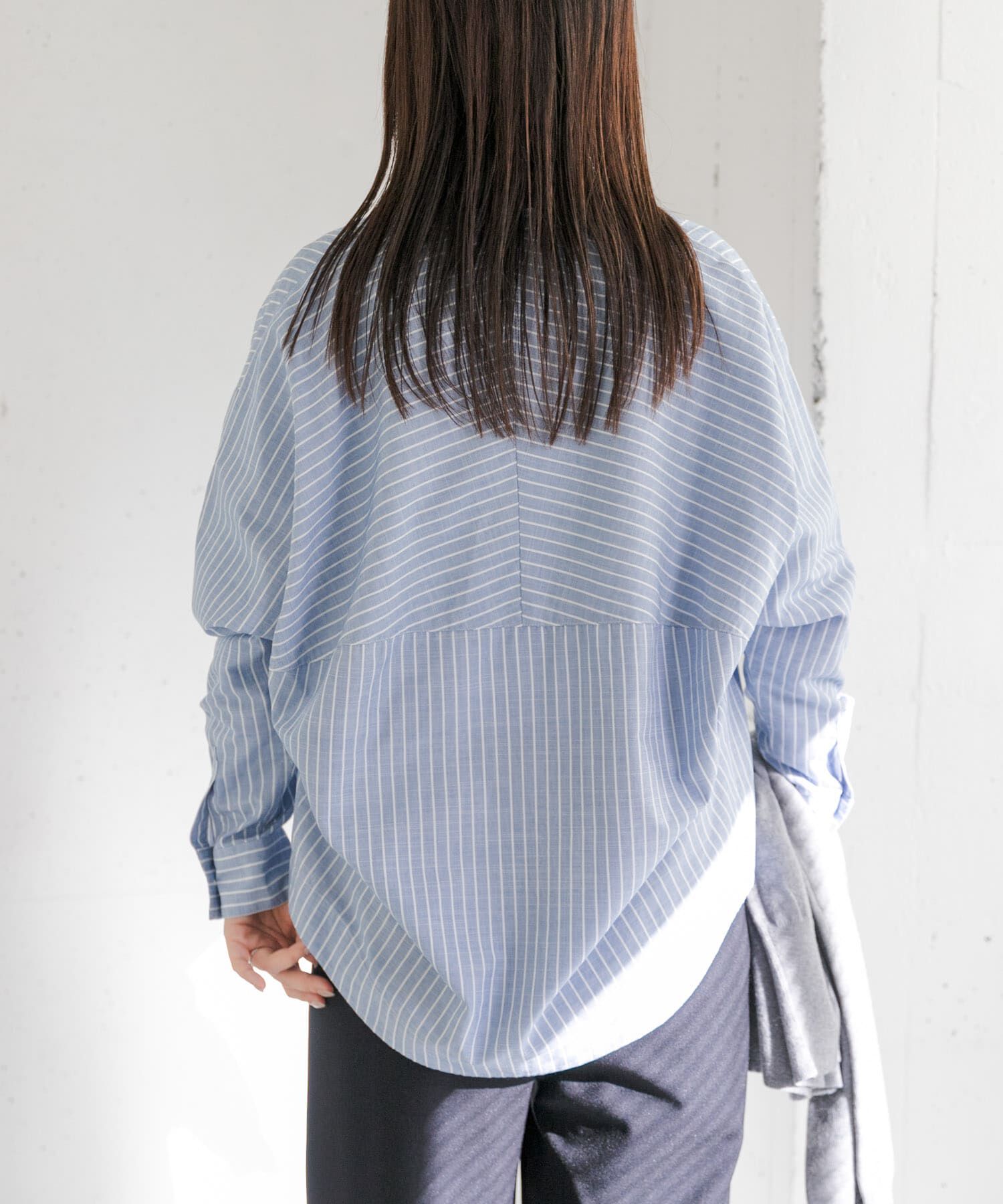 URBAN RESEARCH DOORS「FORK&SPOON　ギボシコクーンロングスリーブシャツ」|シャツ・ブラウス|