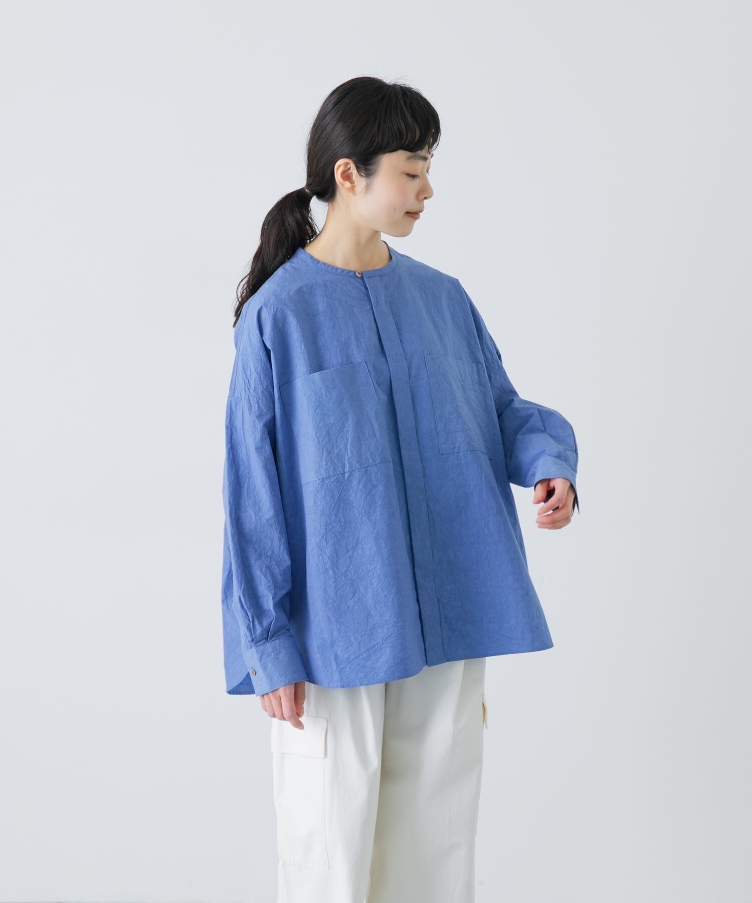 かぐれ「コットンリネンWポケットシャツ」|シャツ・ブラウス|