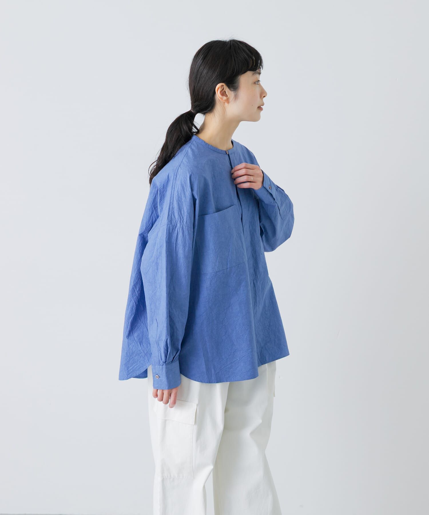 かぐれ「コットンリネンWポケットシャツ」|シャツ・ブラウス|