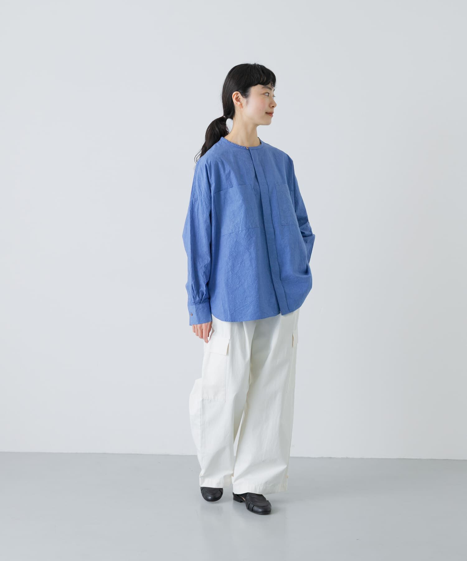 かぐれ「コットンリネンWポケットシャツ」|シャツ・ブラウス|