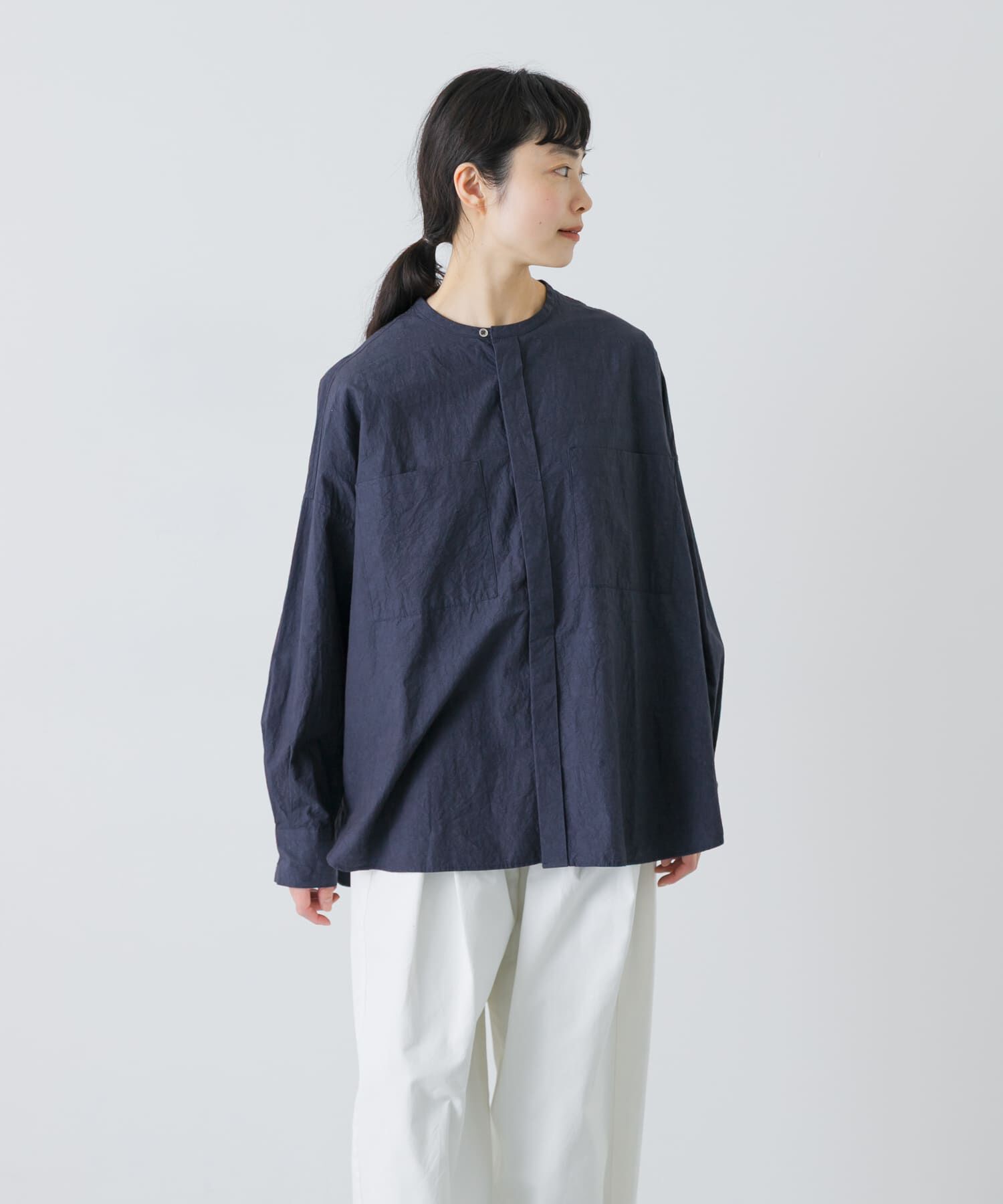 かぐれ「コットンリネンWポケットシャツ」|シャツ・ブラウス|
