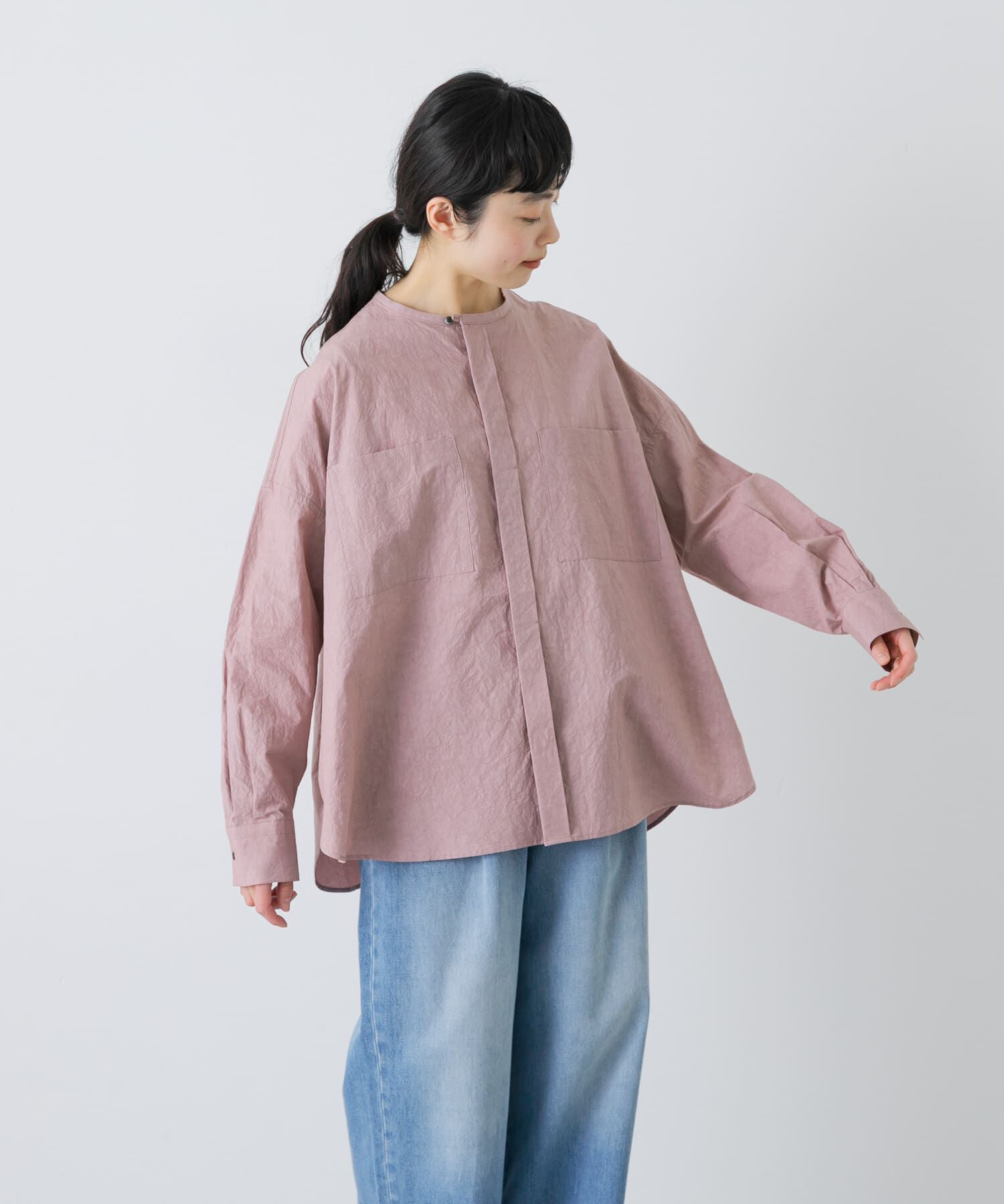 かぐれ「コットンリネンWポケットシャツ」|シャツ・ブラウス|