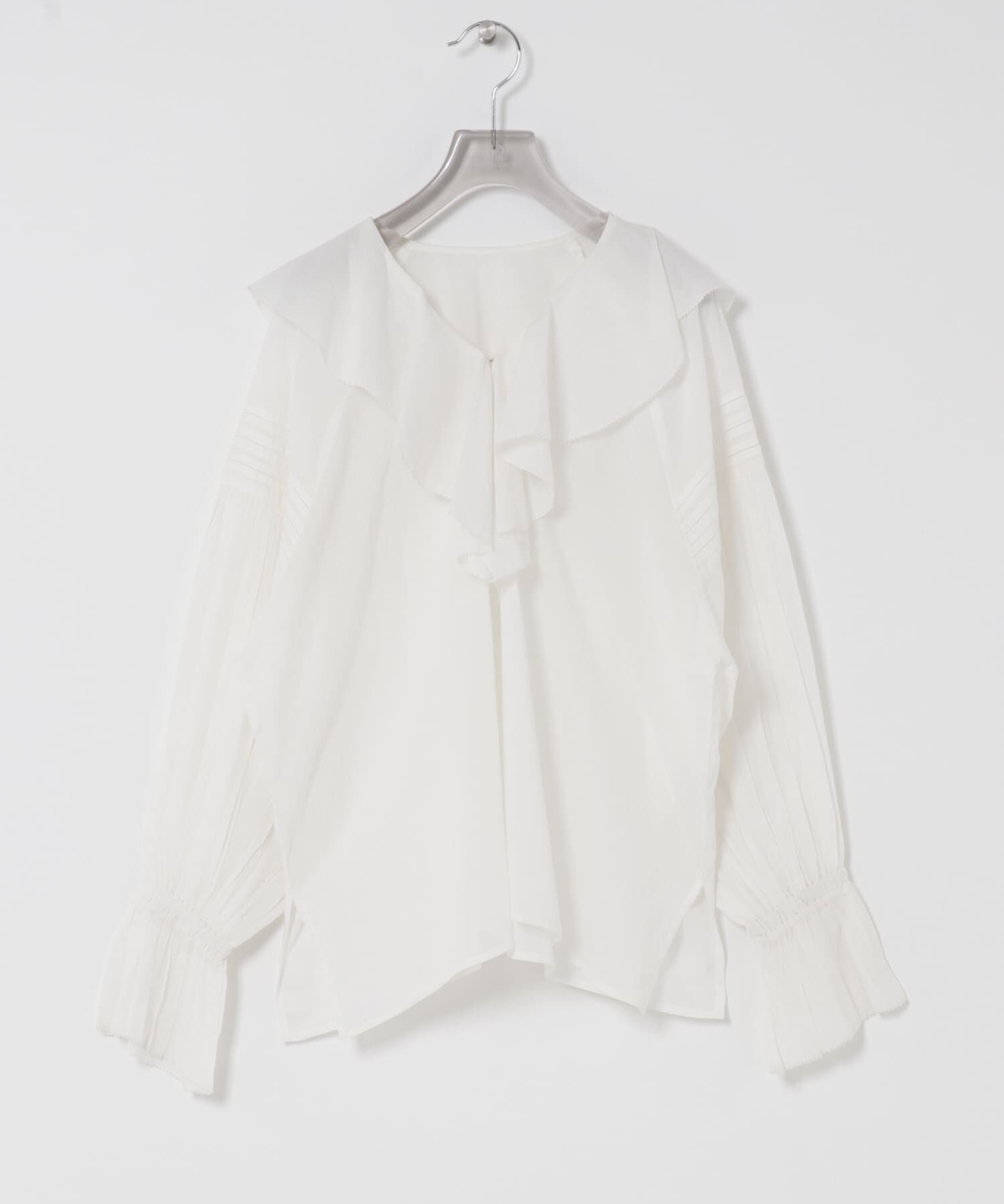 URBAN RESEARCH「コットンボイルラッフルブラウス」|シャツ・ブラウス|