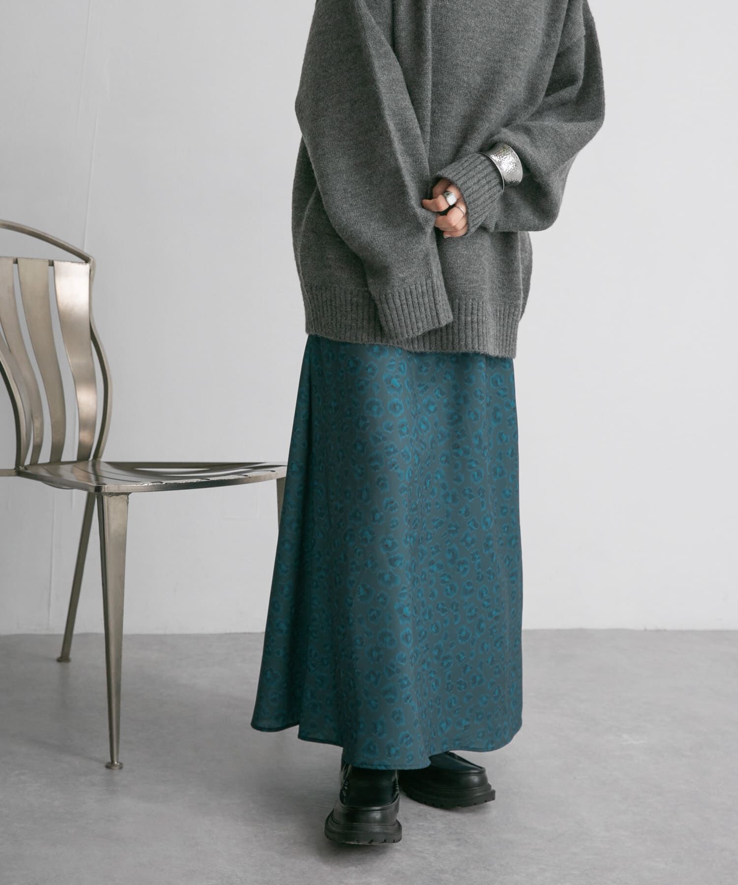  「レオパードプリントロングスカート」|スカート|