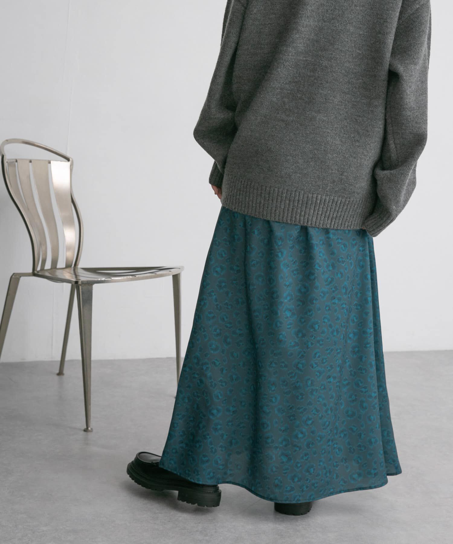  「レオパードプリントロングスカート」|スカート|