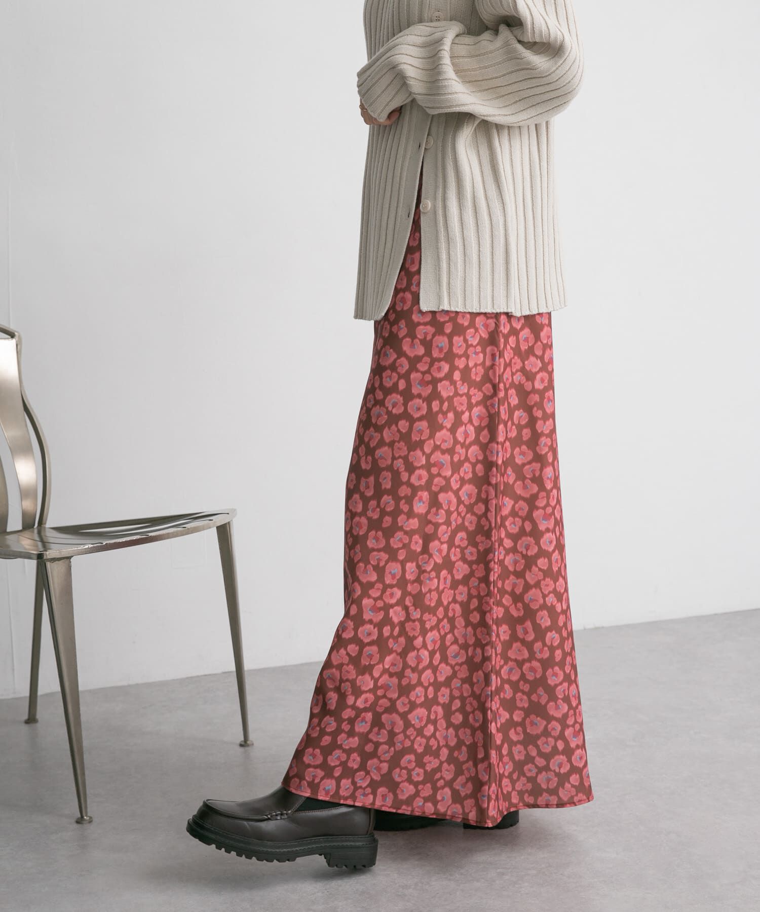  「レオパードプリントロングスカート」|スカート|