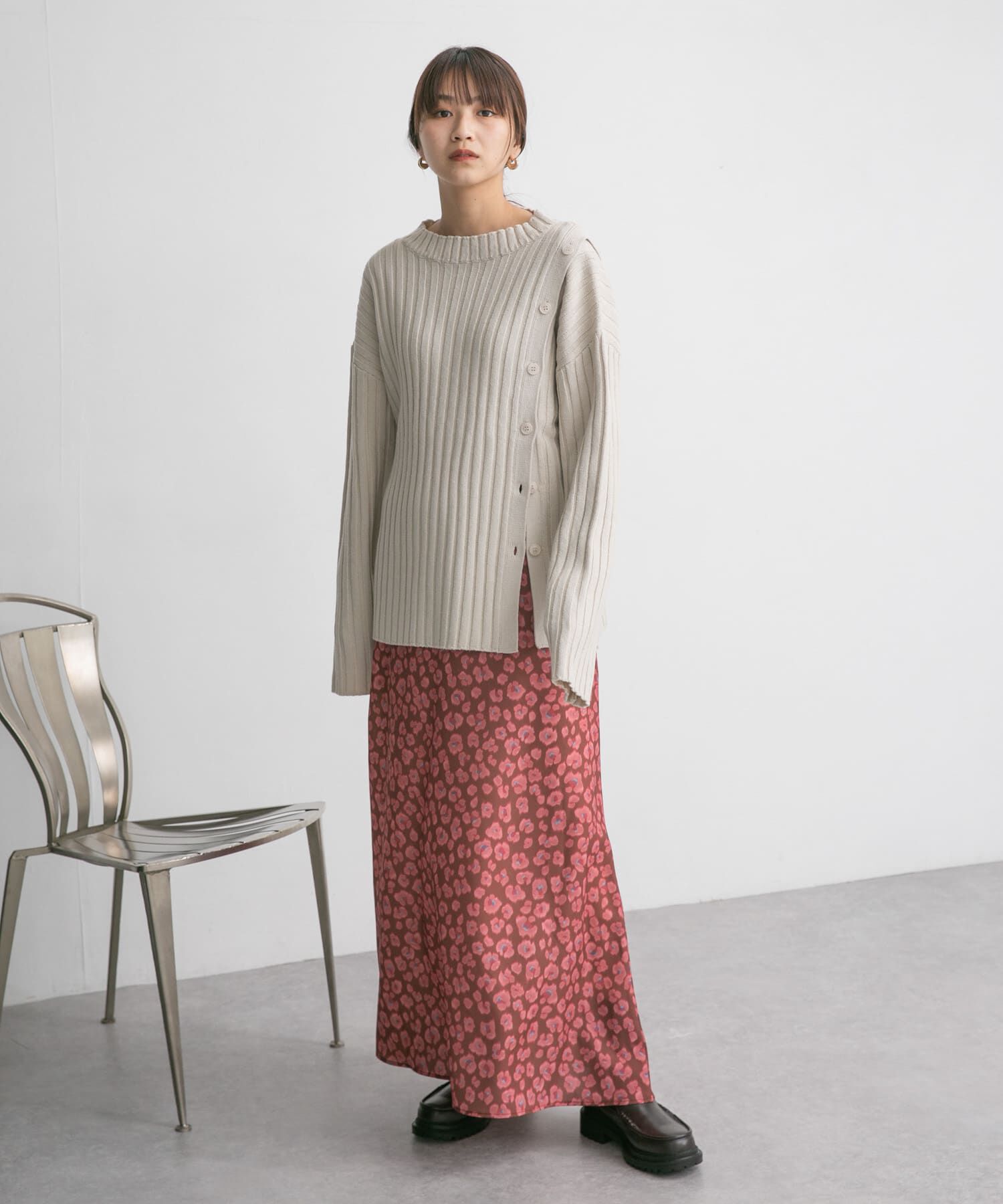  「レオパードプリントロングスカート」|スカート|