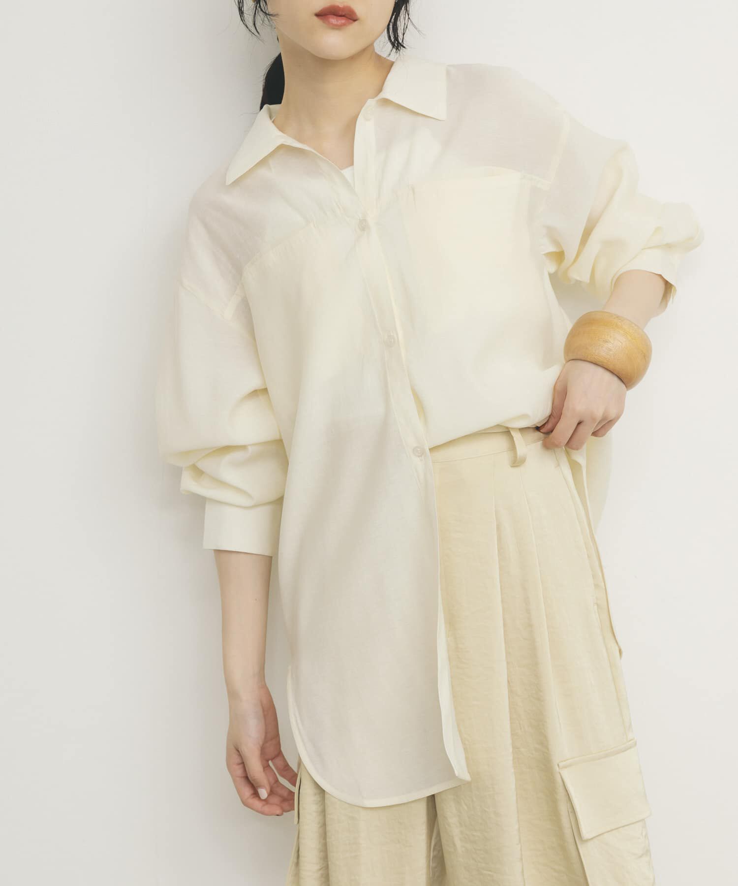  「シアーロングシャツ」|シャツ・ブラウス|