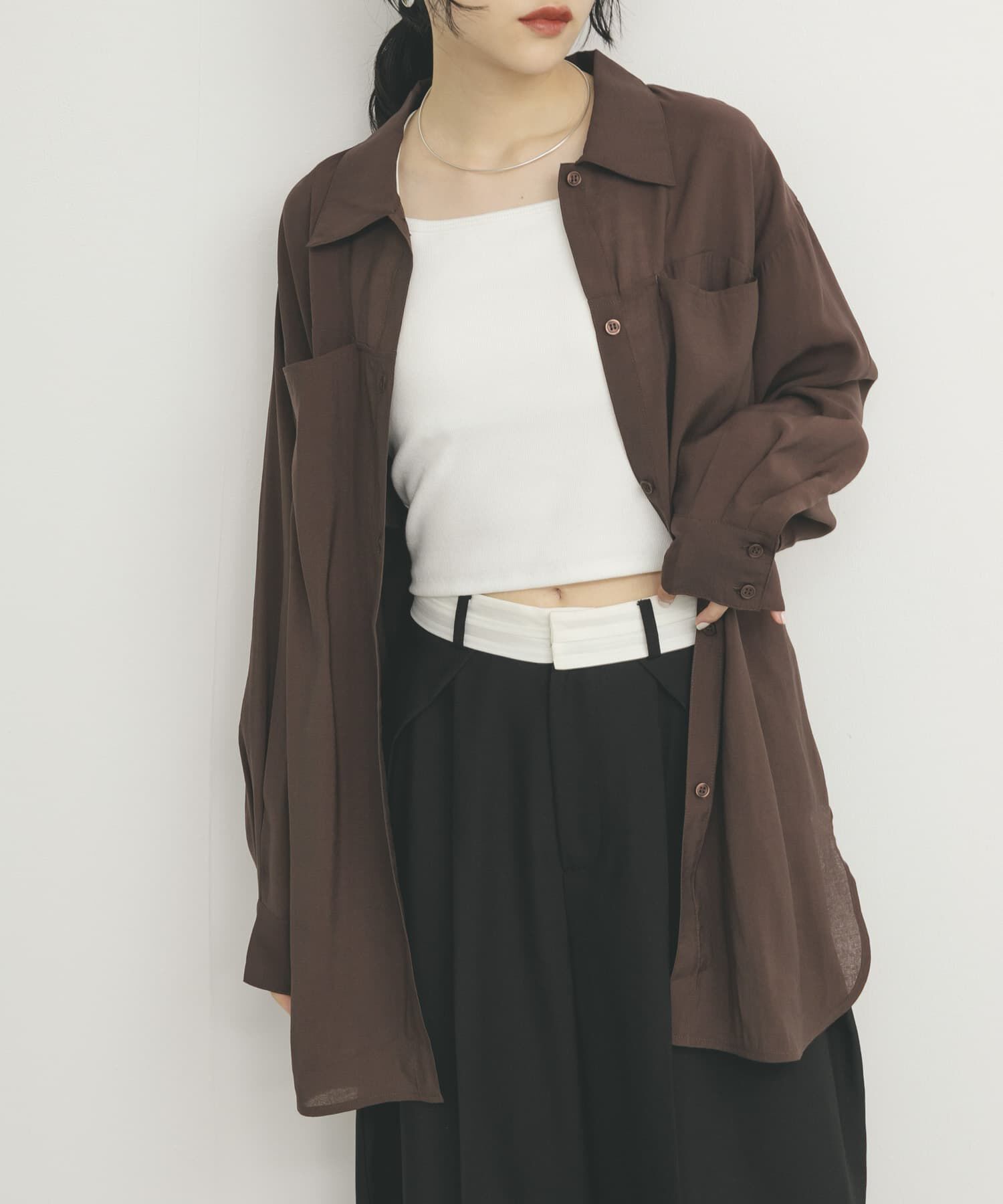  「シアーロングシャツ」|シャツ・ブラウス|