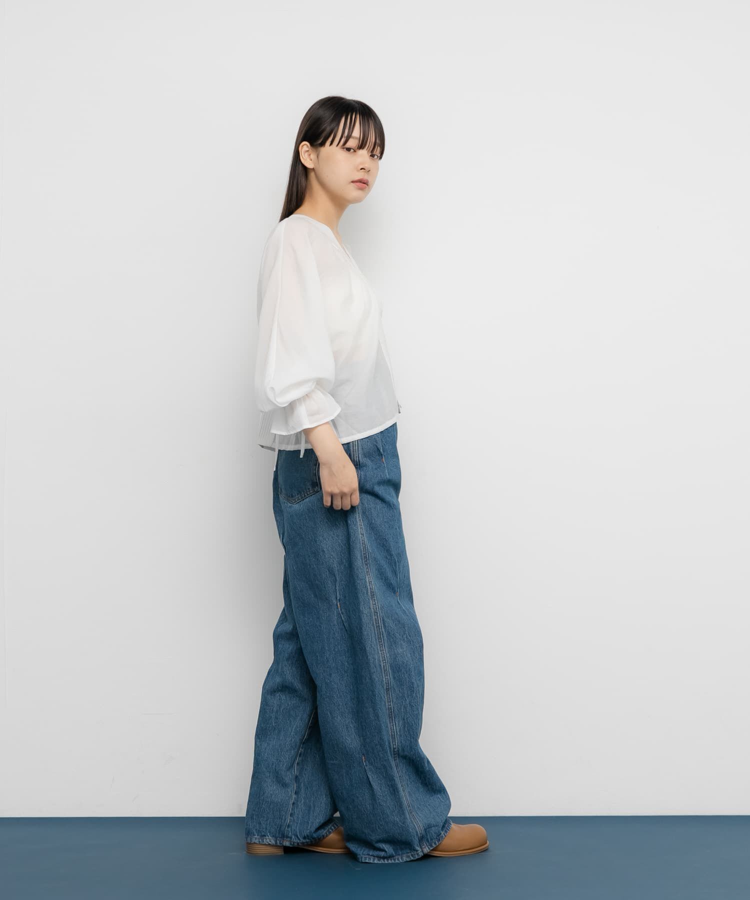  「ピンタックギャザーブラウス」|シャツ・ブラウス|