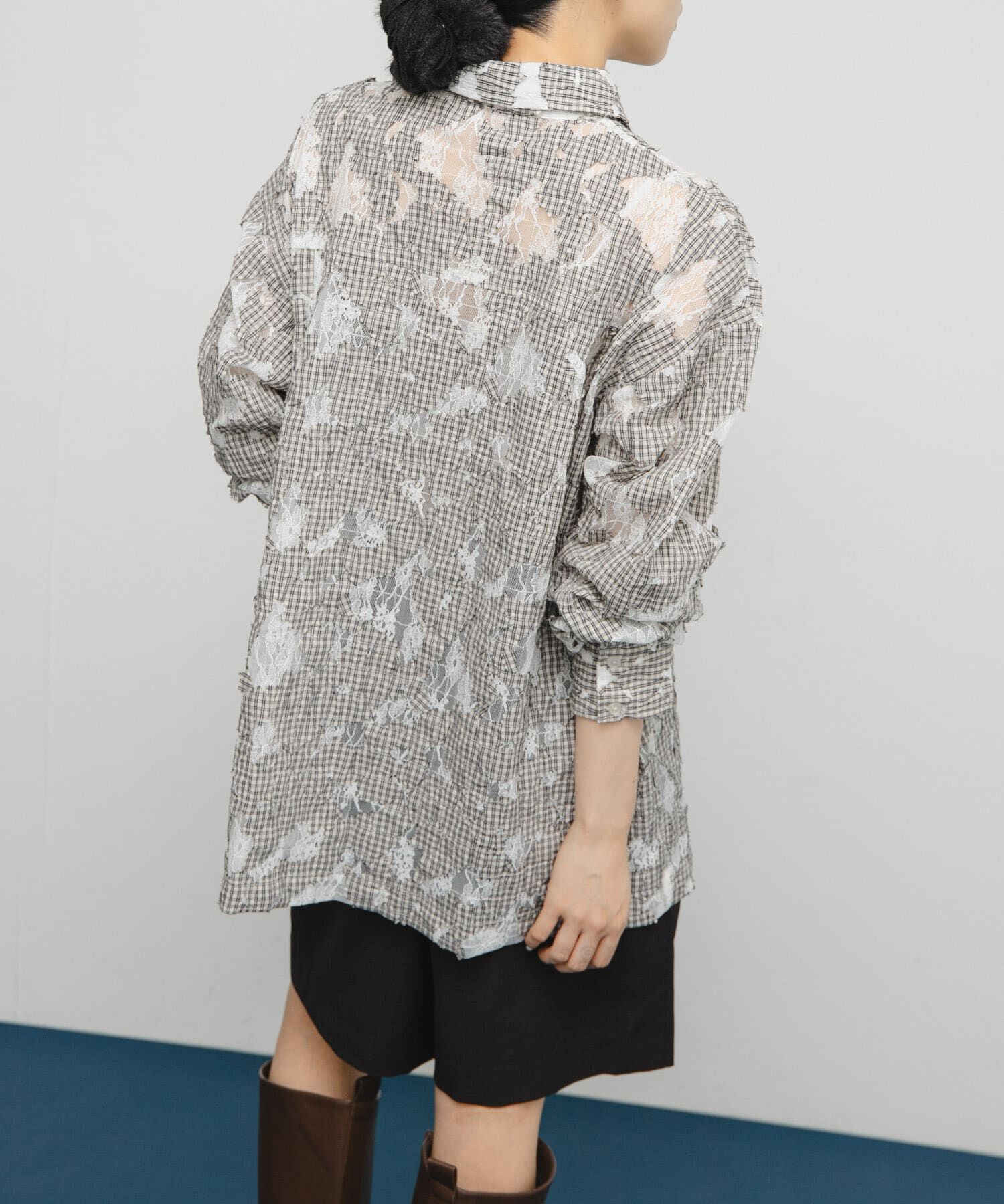  「ステッチングチェックシャツ」|シャツ・ブラウス|