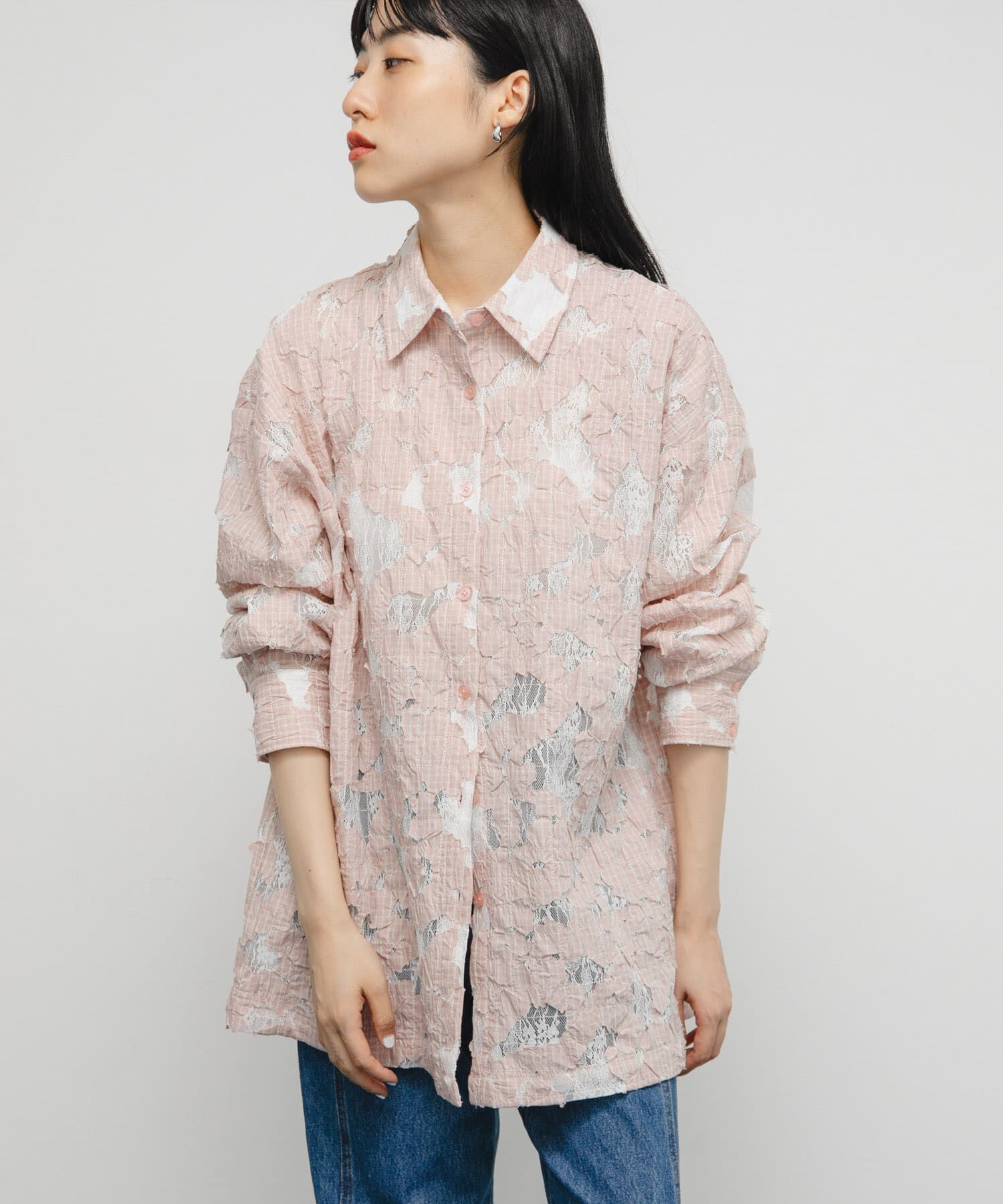  「ステッチングチェックシャツ」|シャツ・ブラウス|