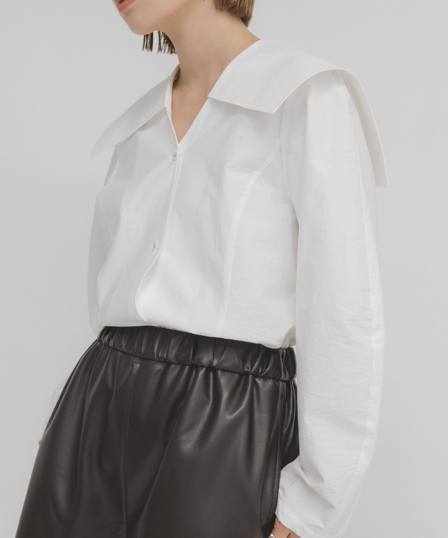  「セーラーカラーシェイプブラウス」|シャツ・ブラウス|