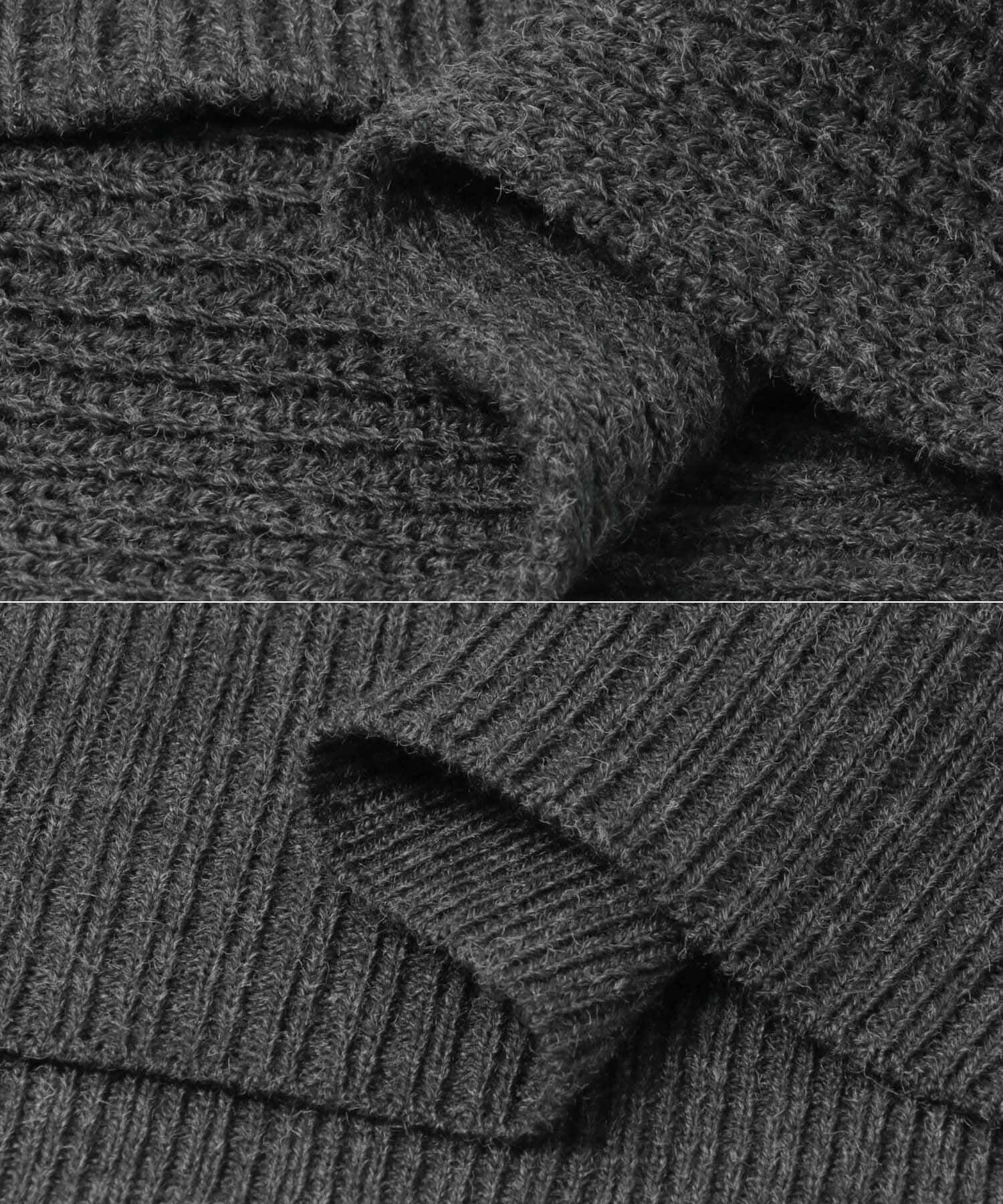  「ハーフZIPレイヤードニットワンピース」|ワンピース|