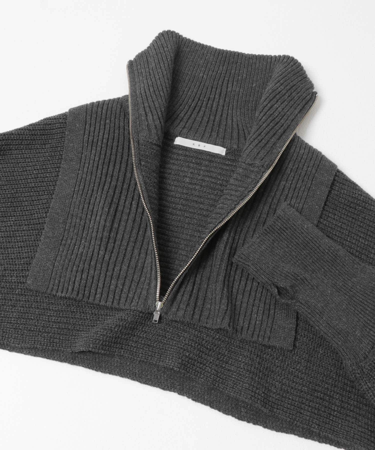  「ハーフZIPレイヤードニットワンピース」|ワンピース|