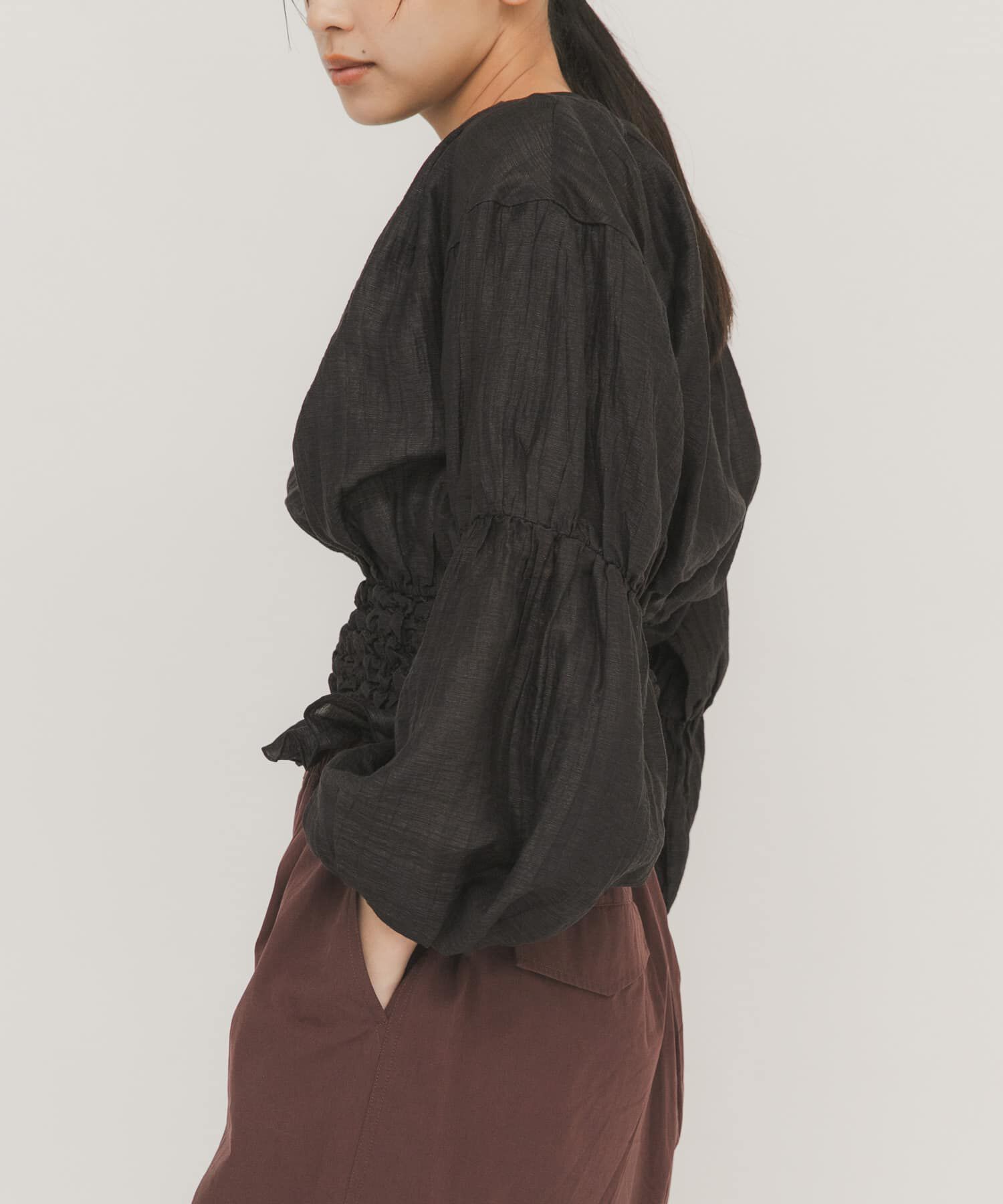  「ポップコーンシャーリングブラウス」|シャツ・ブラウス|