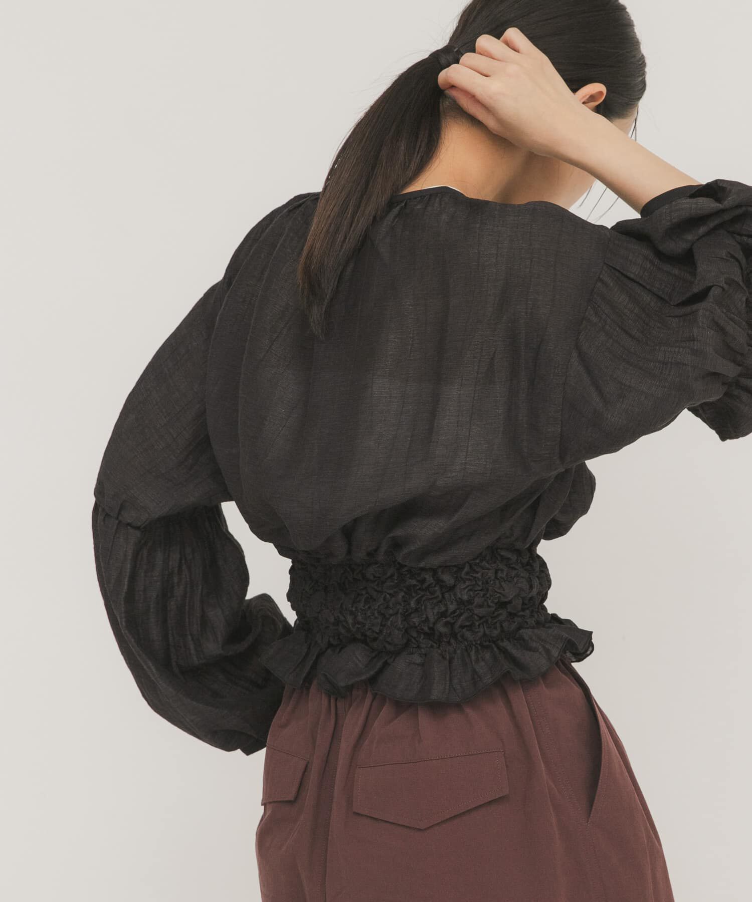  「ポップコーンシャーリングブラウス」|シャツ・ブラウス|