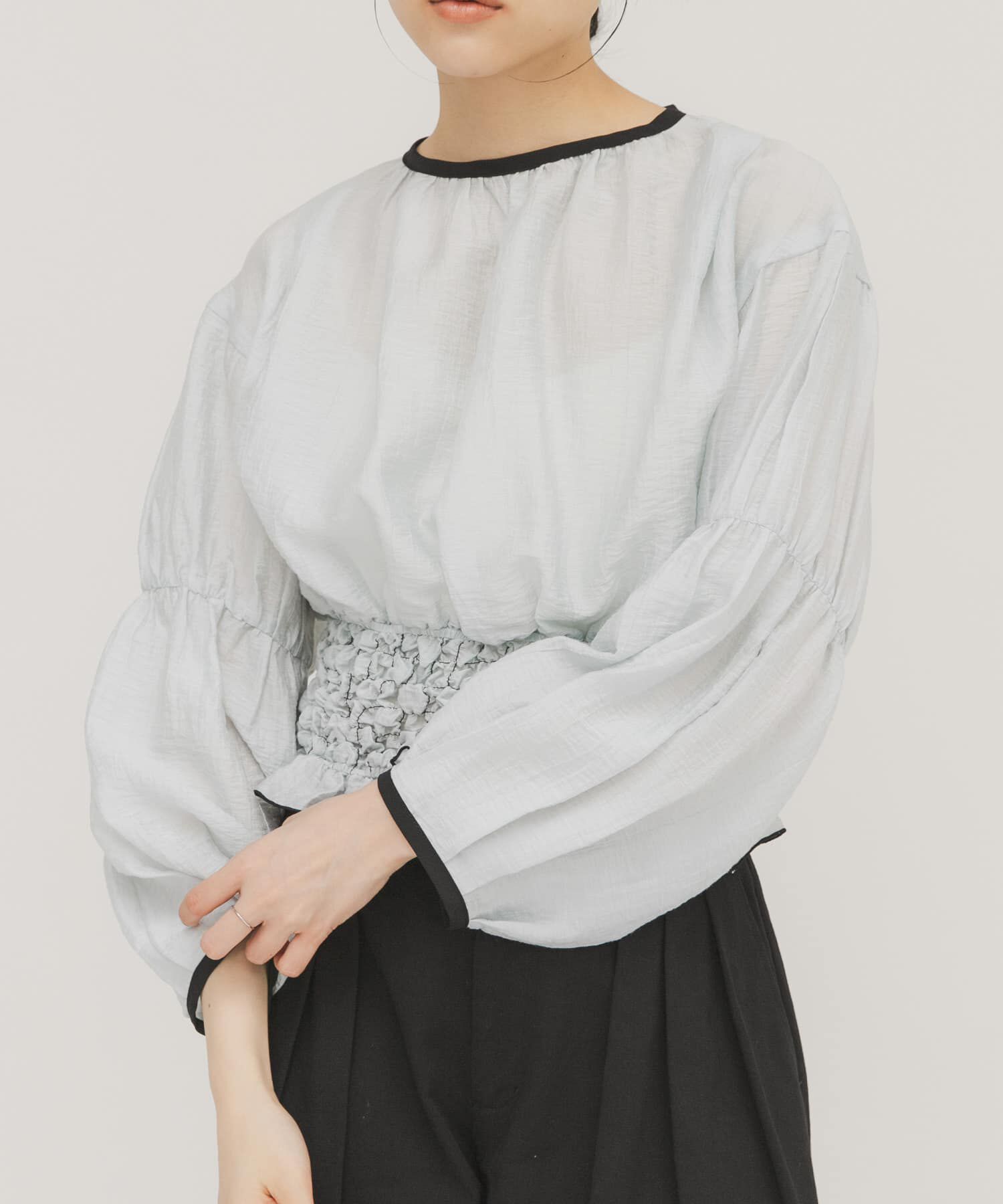  「ポップコーンシャーリングブラウス」|シャツ・ブラウス|