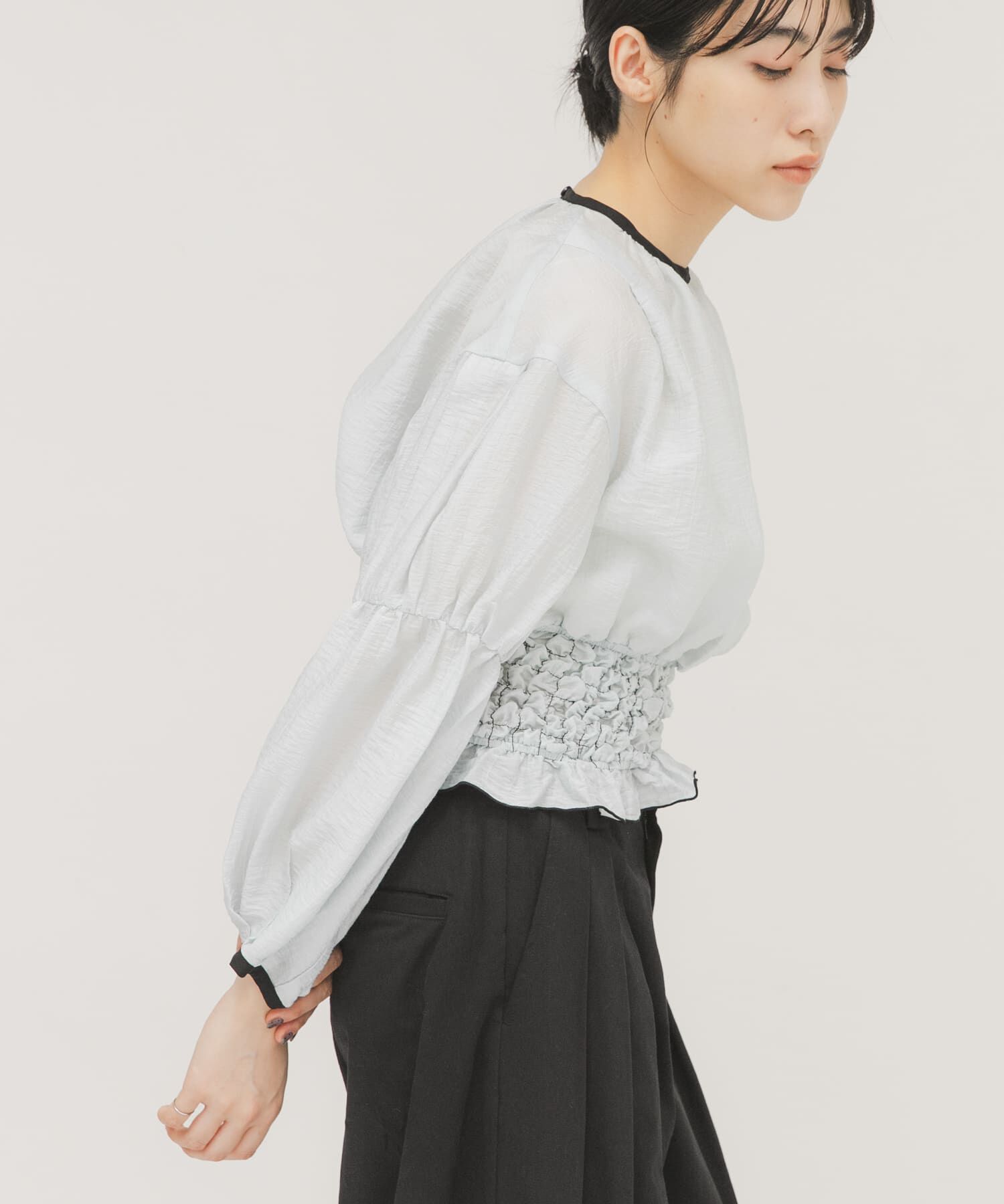  「ポップコーンシャーリングブラウス」|シャツ・ブラウス|