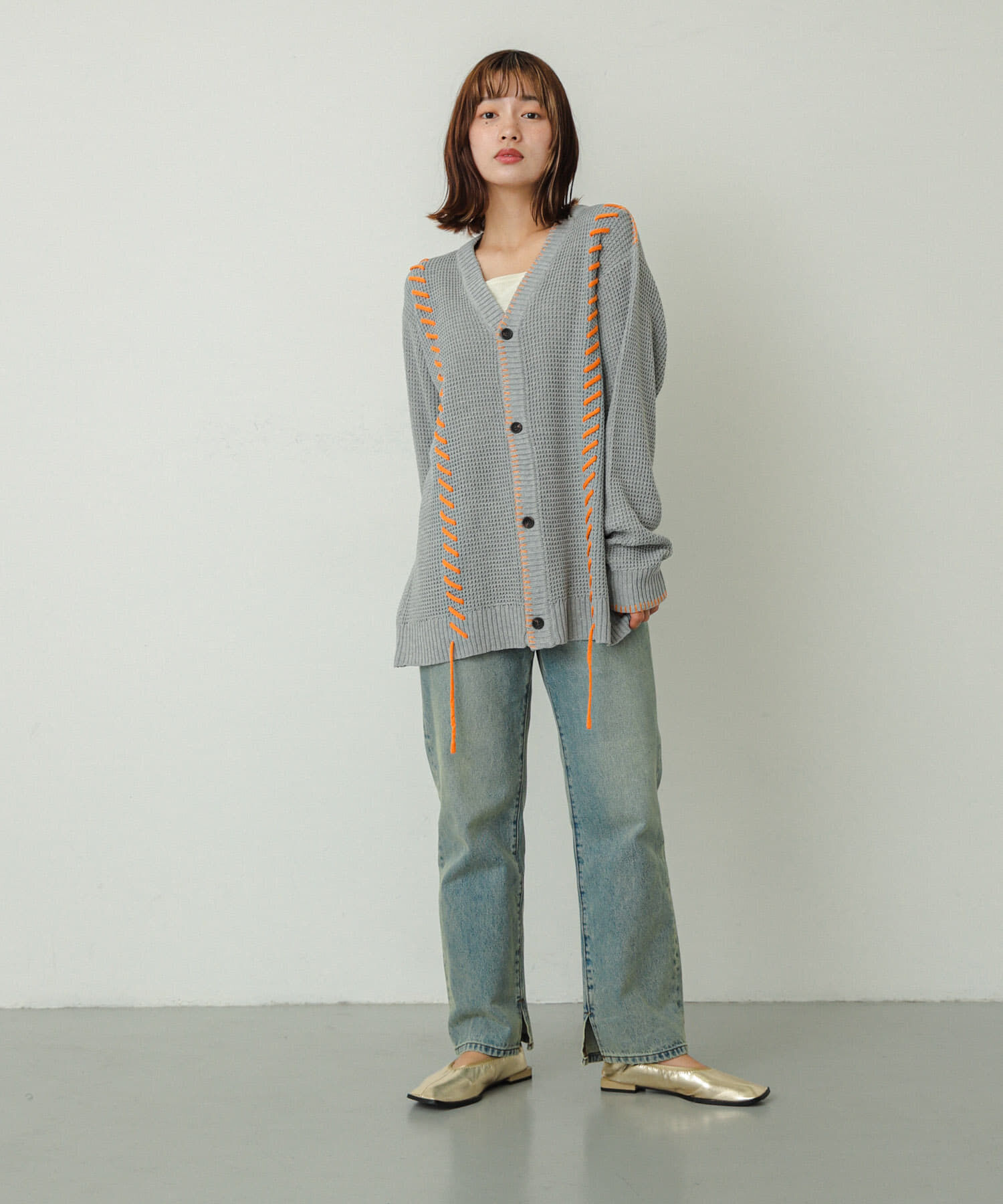 SENSE OF PLACE by URBAN RESEARCH「『ユニセックス』ブランケットステッチカーディガン」|カーディガン|