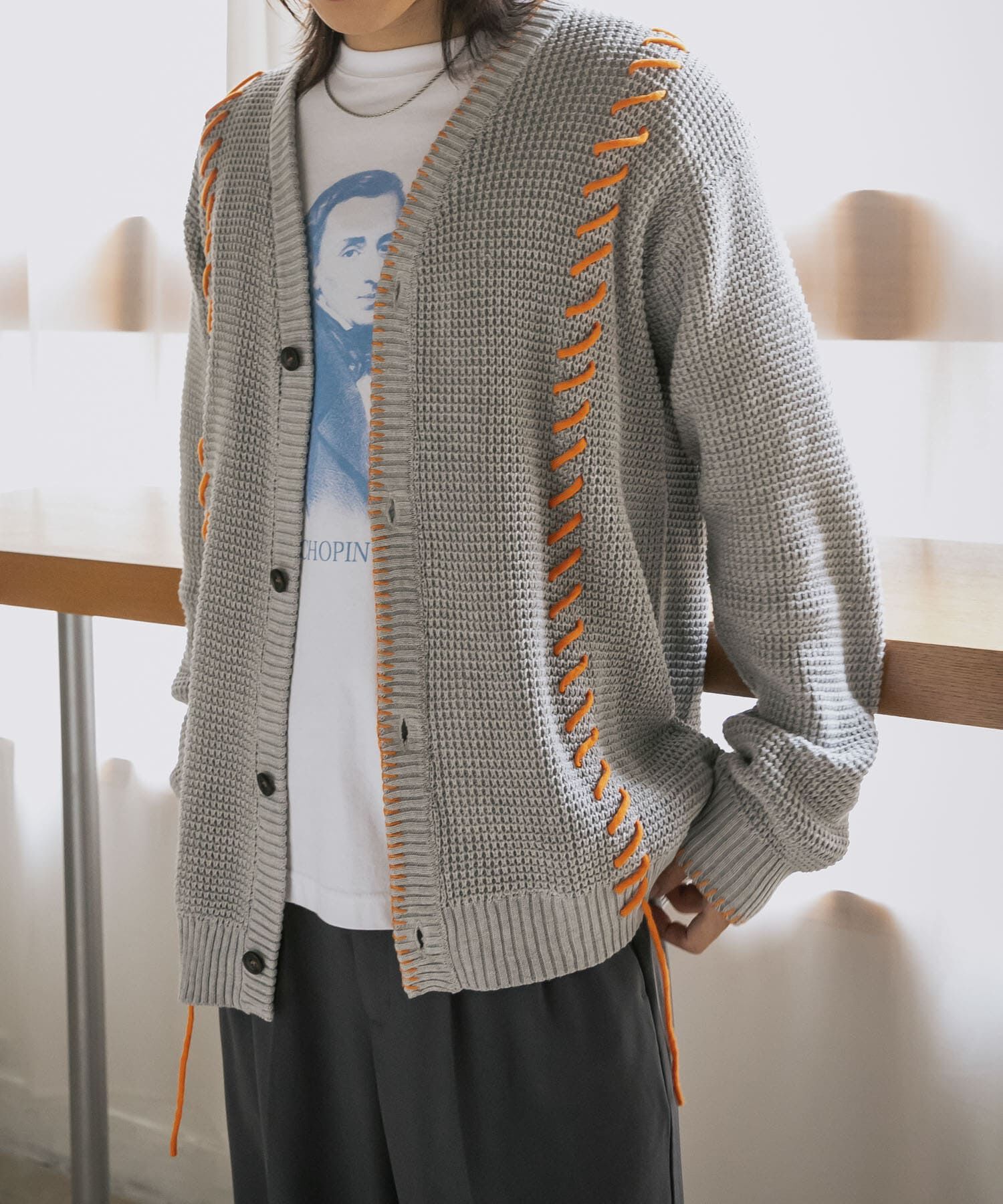 SENSE OF PLACE by URBAN RESEARCH「『ユニセックス』ブランケットステッチカーディガン」|カーディガン|