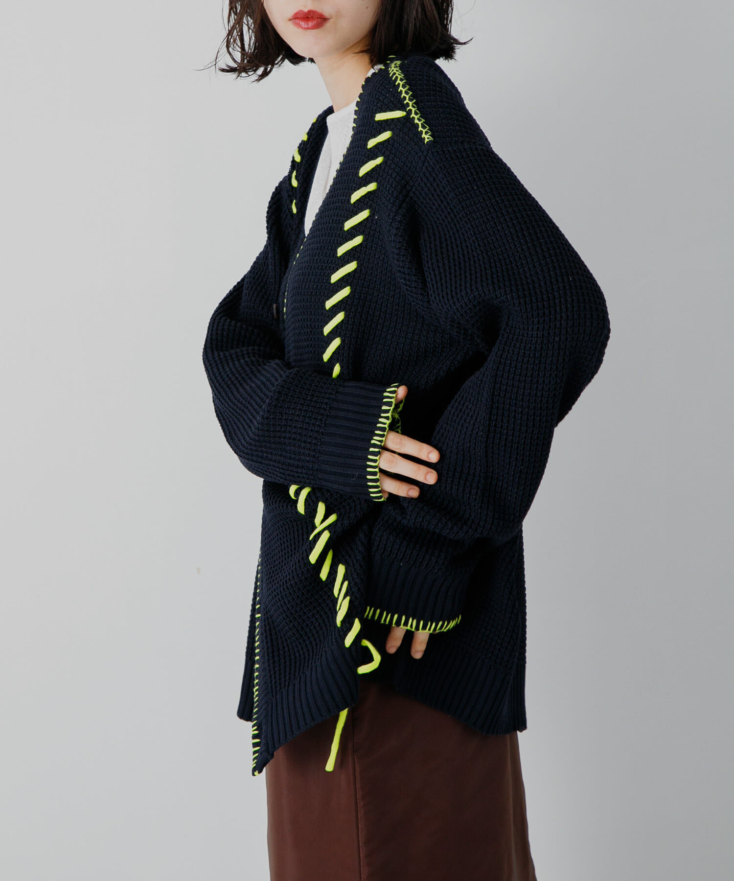 SENSE OF PLACE by URBAN RESEARCH「『ユニセックス』ブランケットステッチカーディガン」|カーディガン|