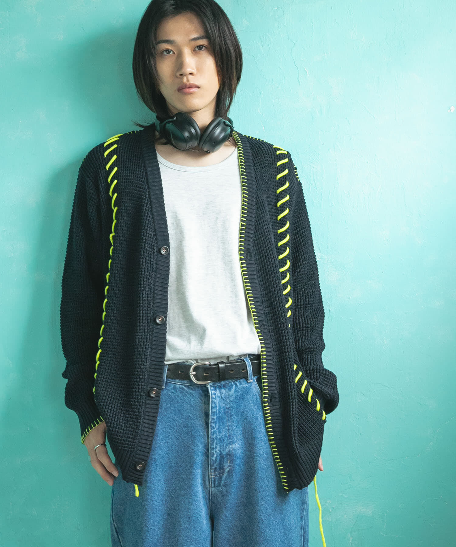 SENSE OF PLACE by URBAN RESEARCH「『ユニセックス』ブランケットステッチカーディガン」|カーディガン|