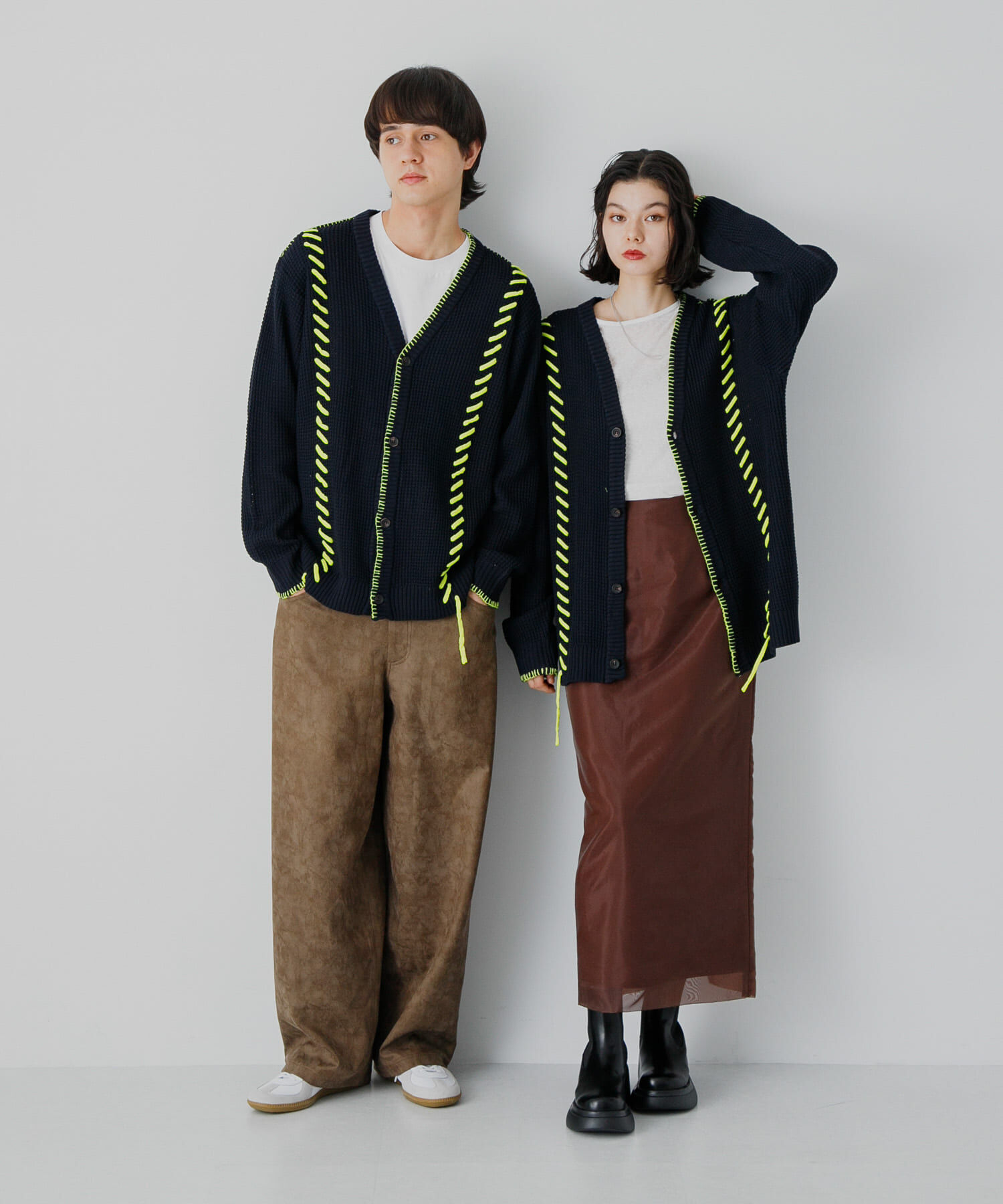 SENSE OF PLACE by URBAN RESEARCH「『ユニセックス』ブランケットステッチカーディガン」|カーディガン|