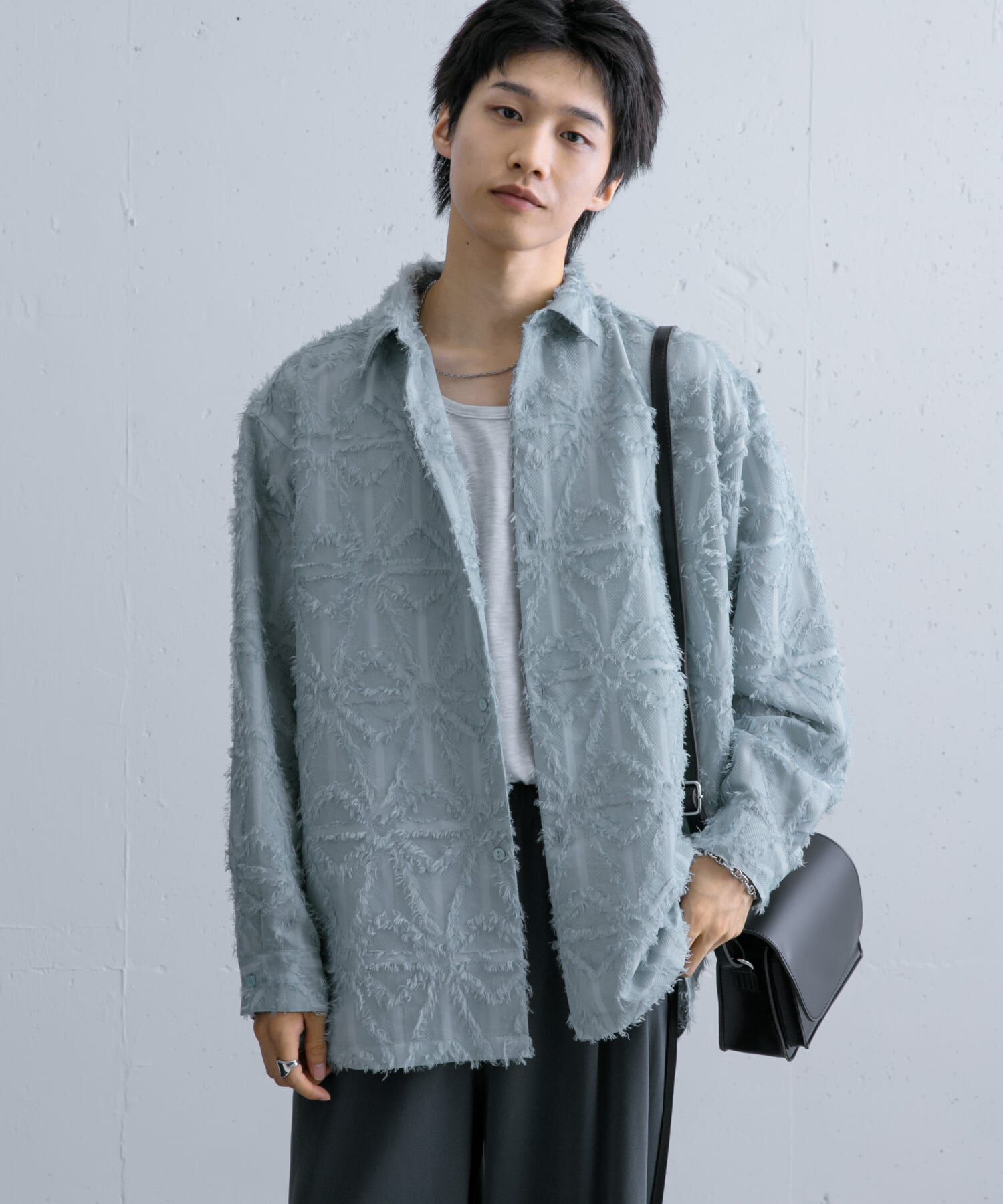 SENSE OF PLACE by URBAN RESEARCH「フリンジジャガードレギュラーカラーシャツ」|シャツ・ブラウス|