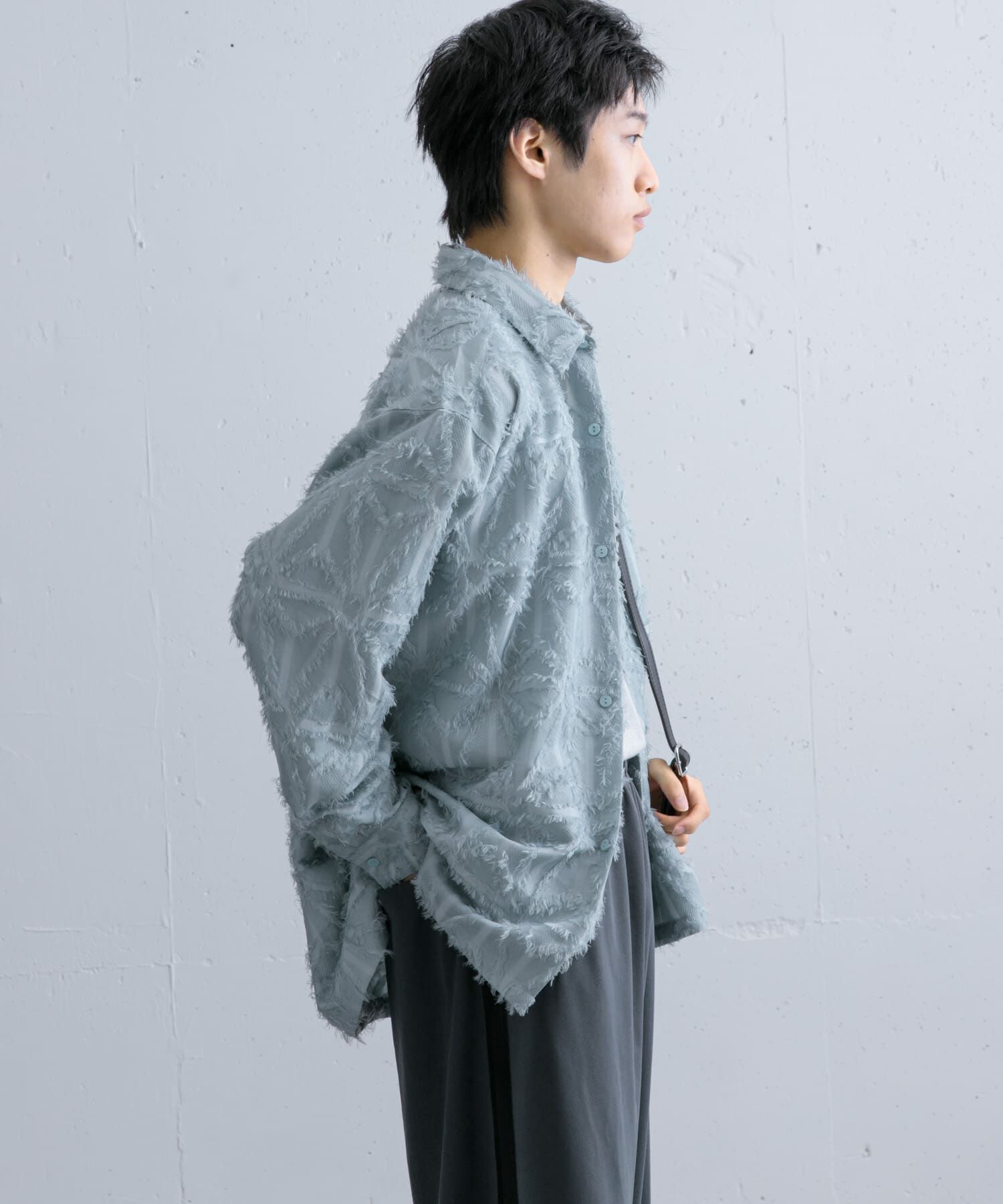 SENSE OF PLACE by URBAN RESEARCH「フリンジジャガードレギュラーカラーシャツ」|シャツ・ブラウス|