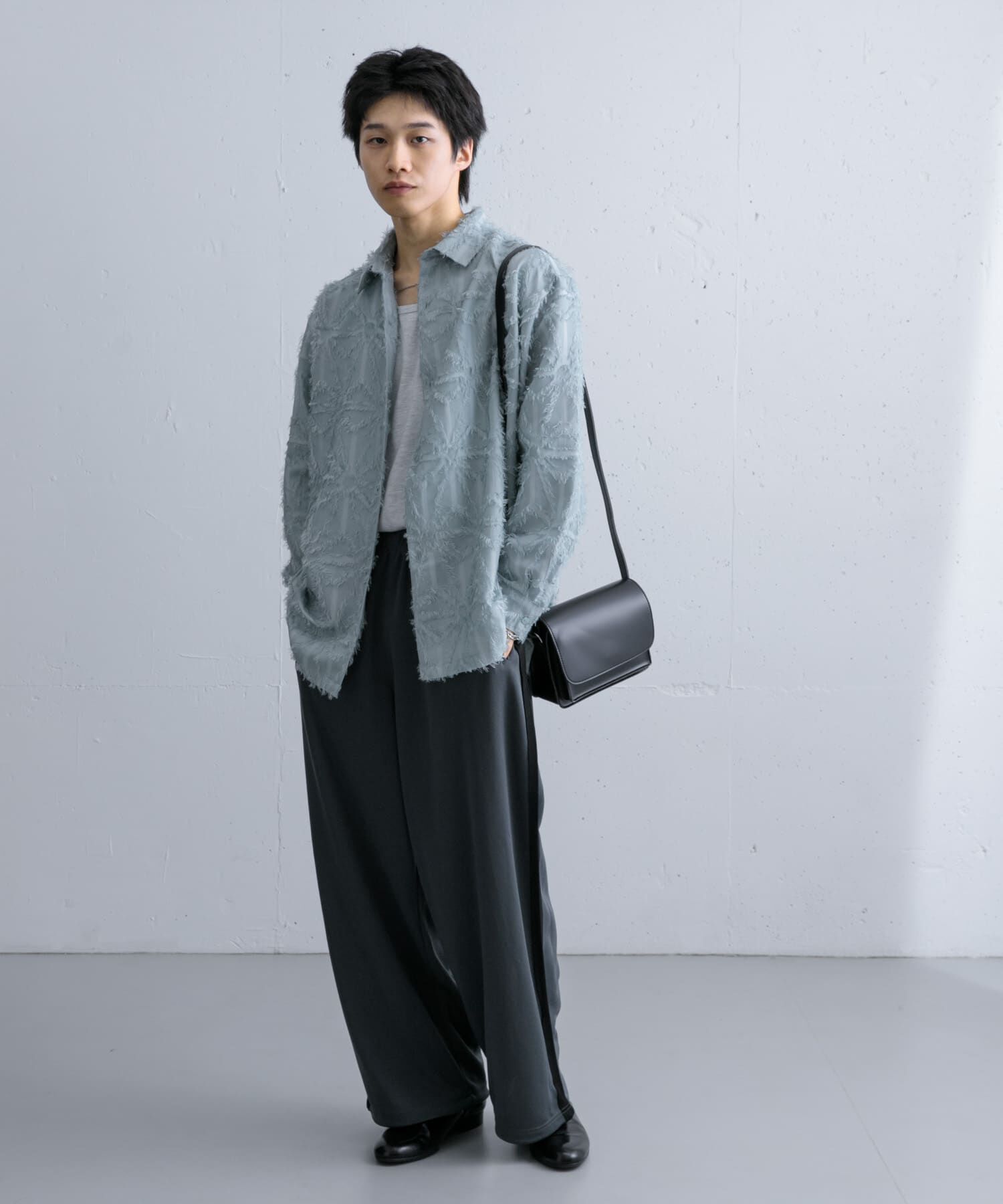 SENSE OF PLACE by URBAN RESEARCH「フリンジジャガードレギュラーカラーシャツ」|シャツ・ブラウス|