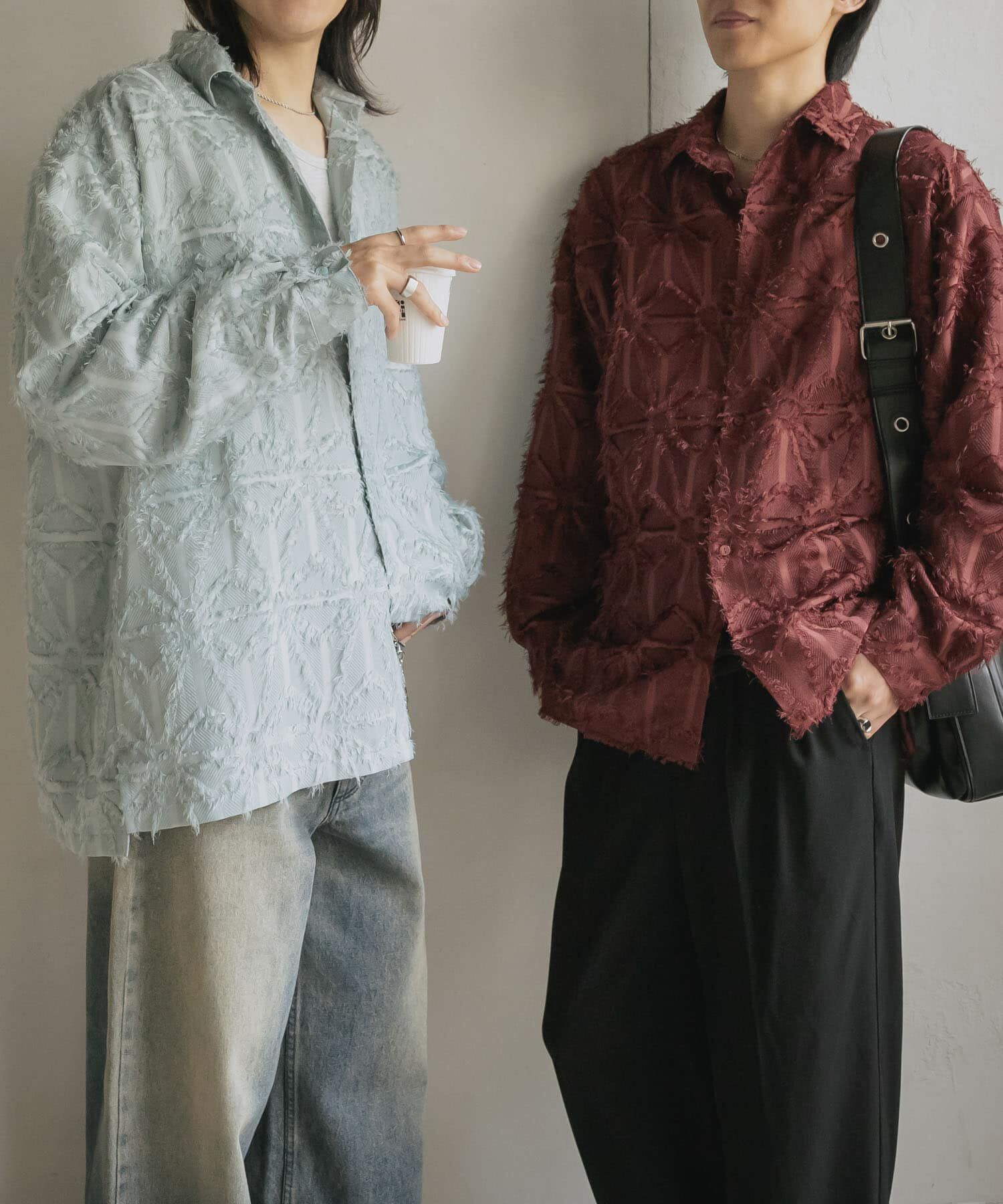 SENSE OF PLACE by URBAN RESEARCH「フリンジジャガードレギュラーカラーシャツ」|シャツ・ブラウス|