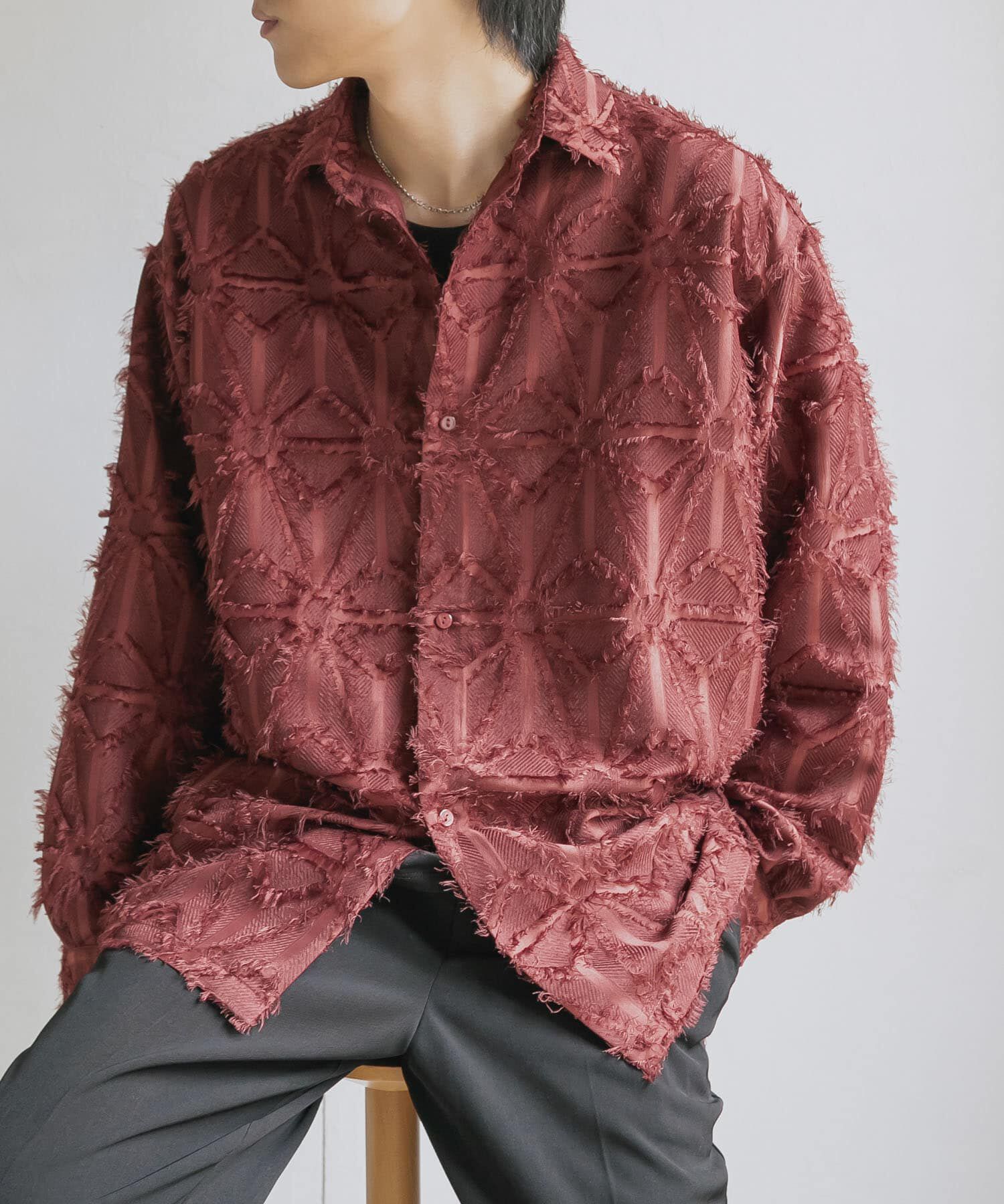 SENSE OF PLACE by URBAN RESEARCH「フリンジジャガードレギュラーカラーシャツ」|シャツ・ブラウス|