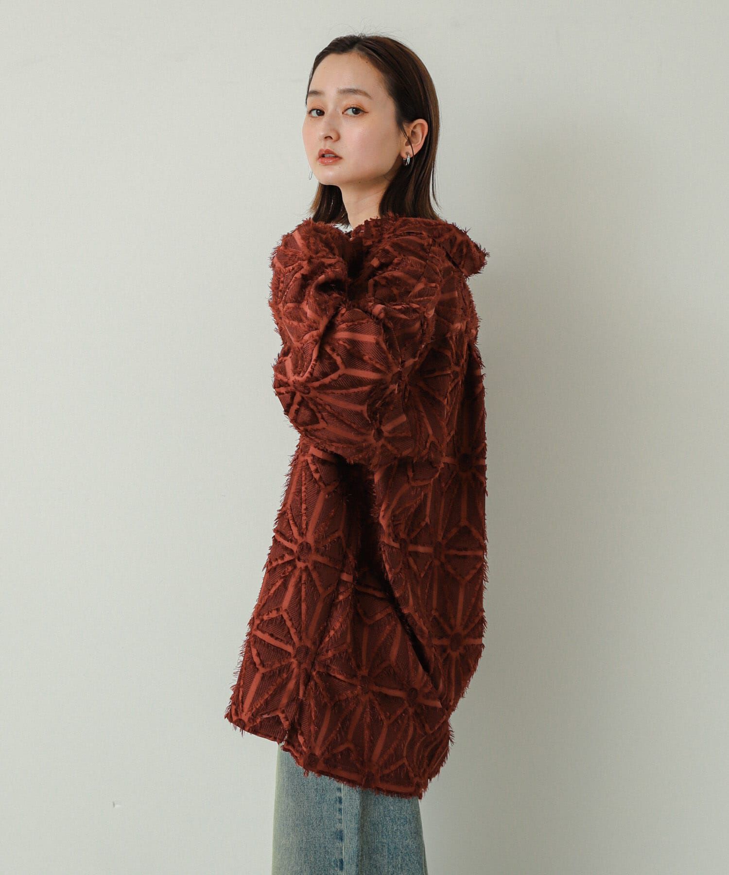 SENSE OF PLACE by URBAN RESEARCH「フリンジジャガードレギュラーカラーシャツ」|シャツ・ブラウス|