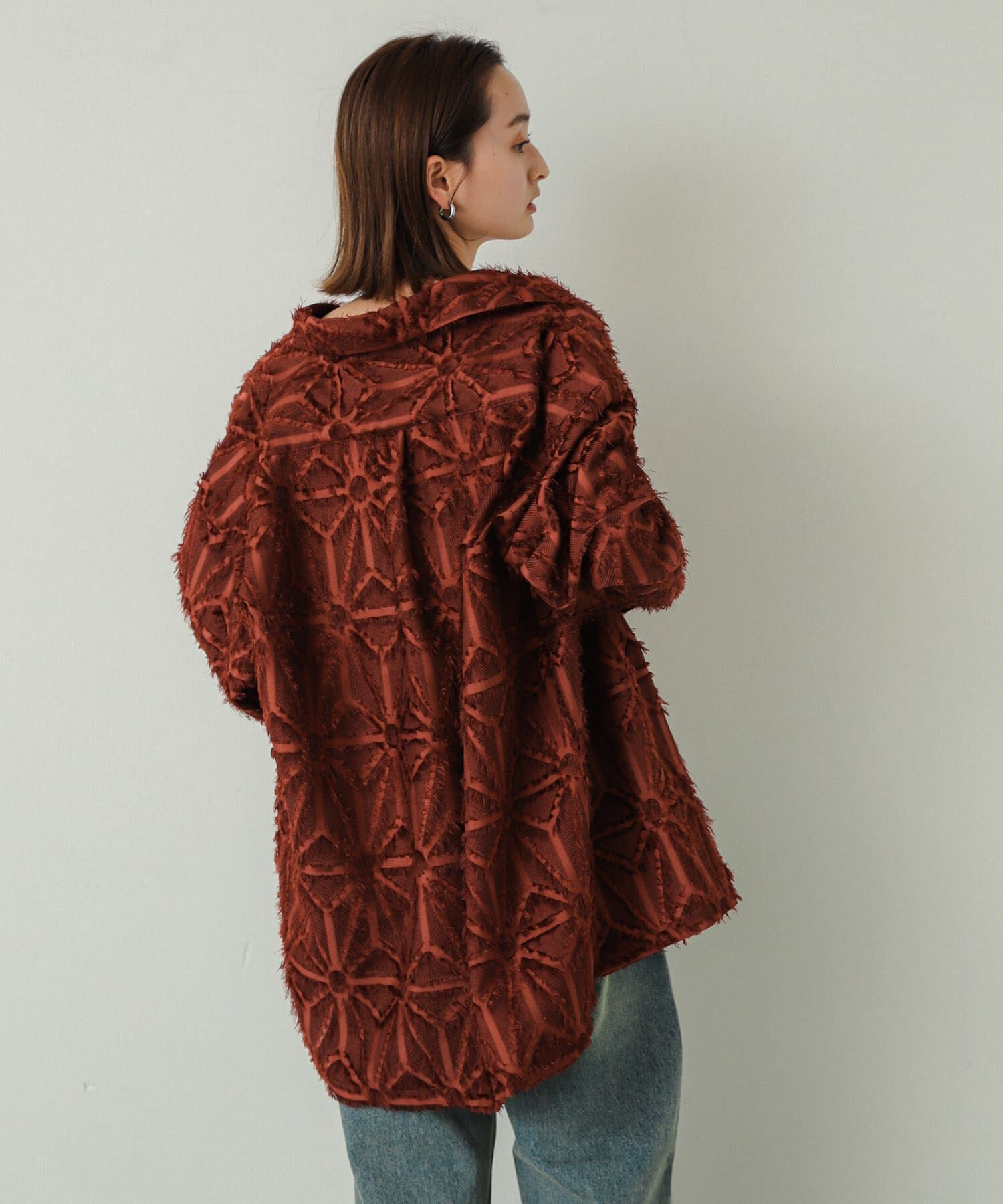 SENSE OF PLACE by URBAN RESEARCH「フリンジジャガードレギュラーカラーシャツ」|シャツ・ブラウス|