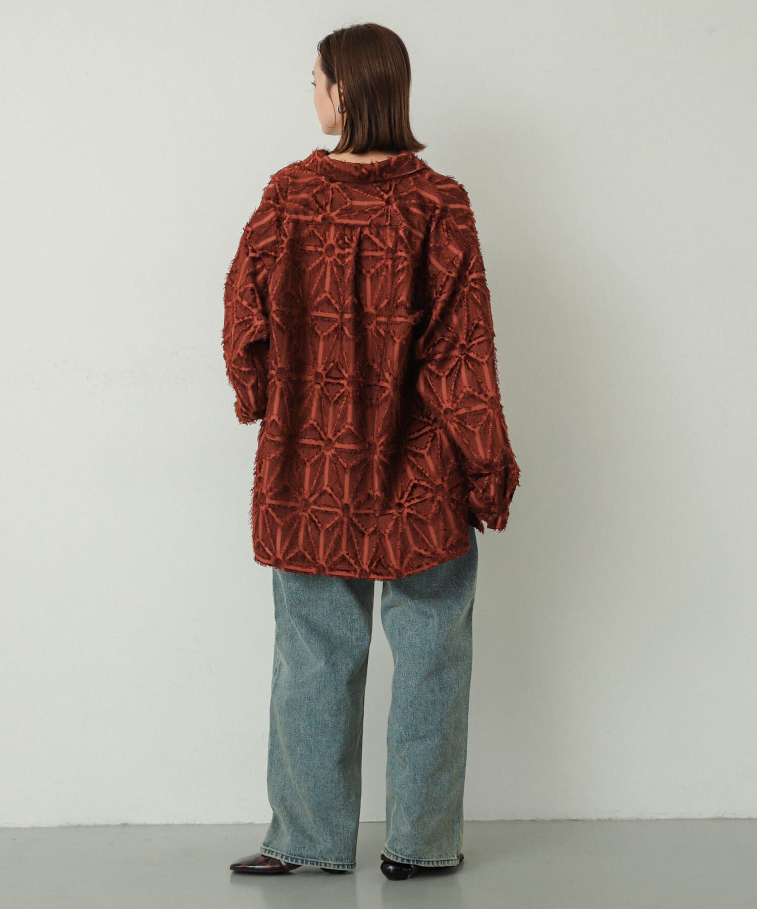 SENSE OF PLACE by URBAN RESEARCH「フリンジジャガードレギュラーカラーシャツ」|シャツ・ブラウス|