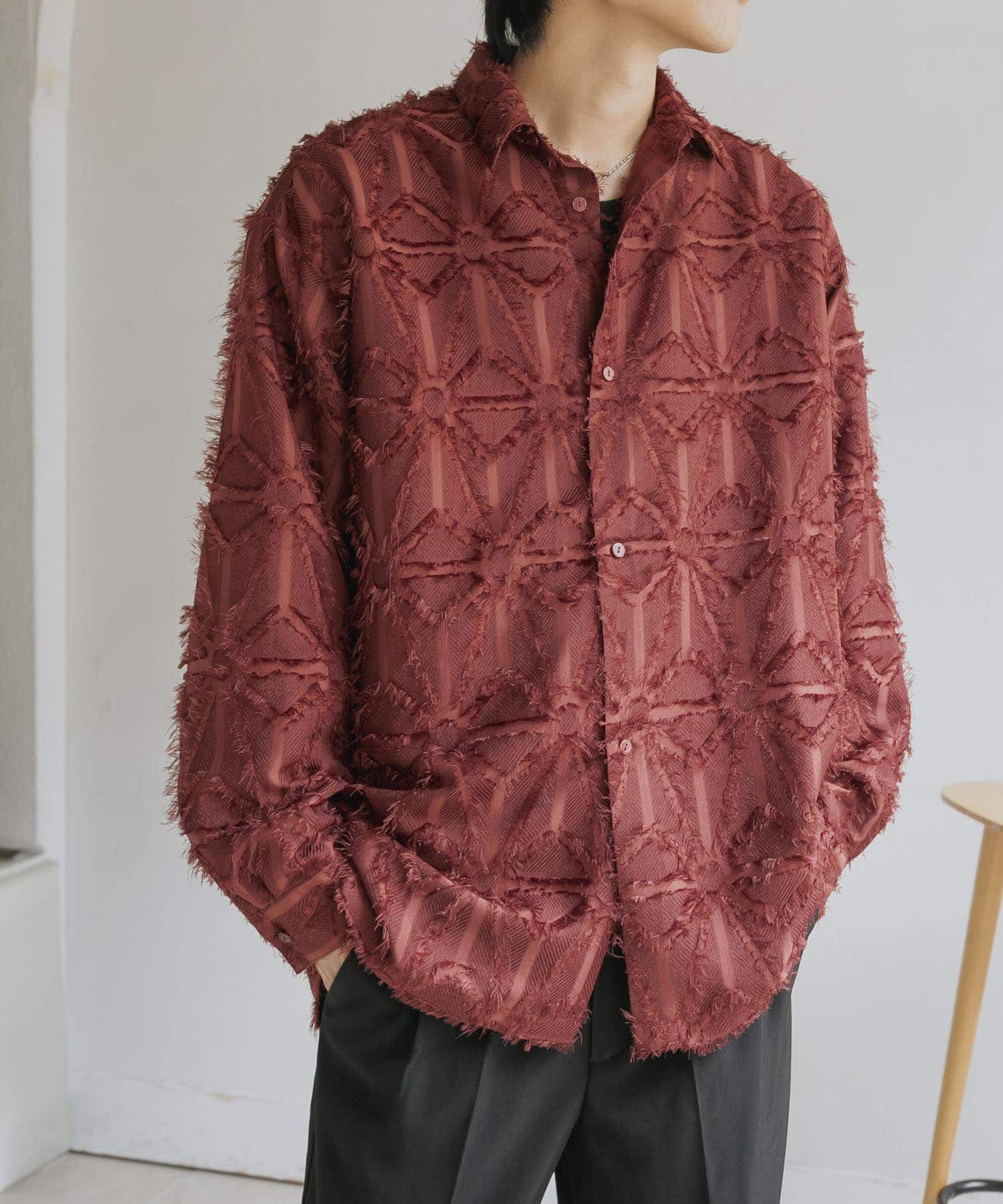 SENSE OF PLACE by URBAN RESEARCH「フリンジジャガードレギュラーカラーシャツ」|シャツ・ブラウス|