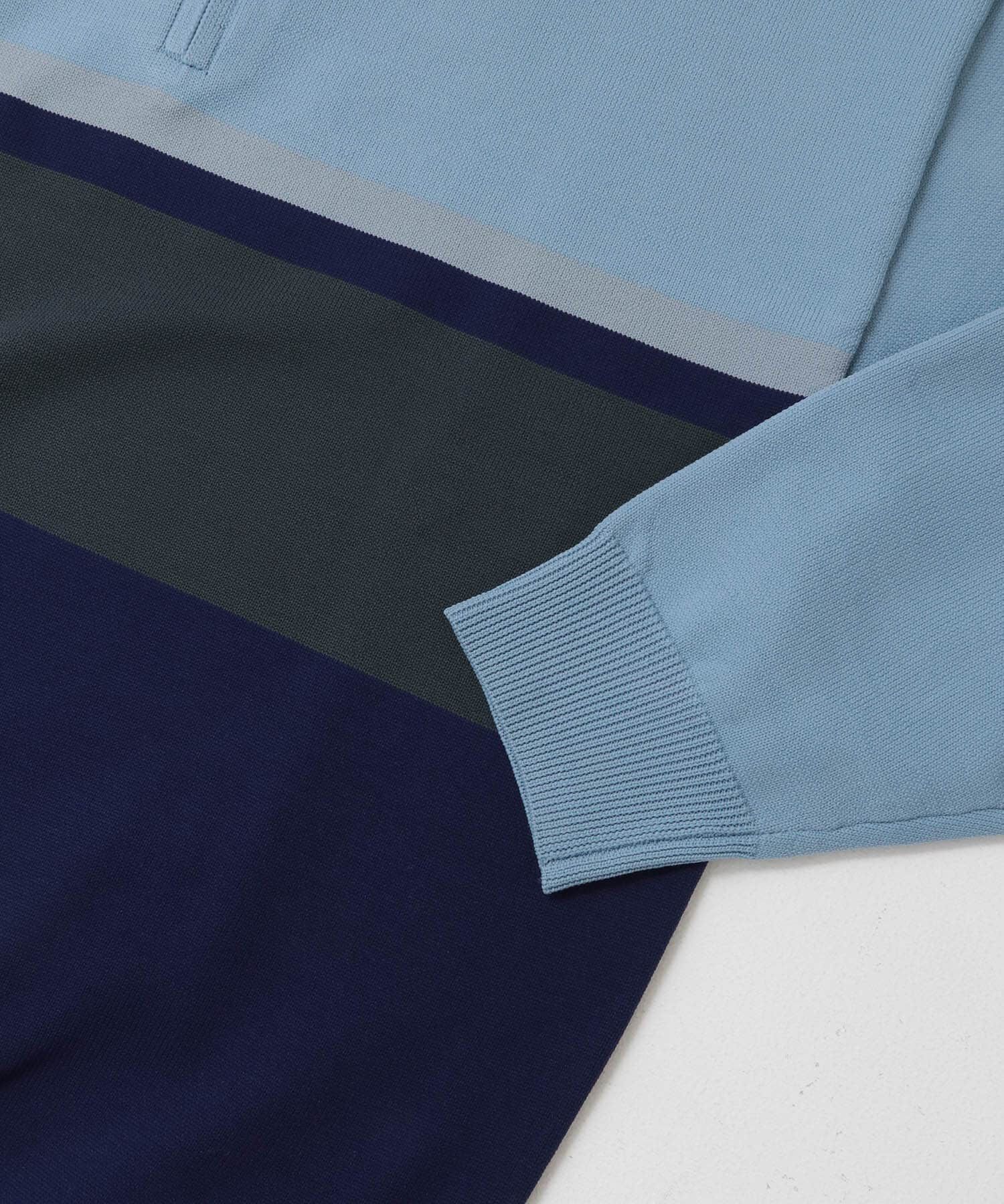 SENSE OF PLACE by URBAN RESEARCH「パネルボーダーハーフZIPニット」|ニット・セーター|