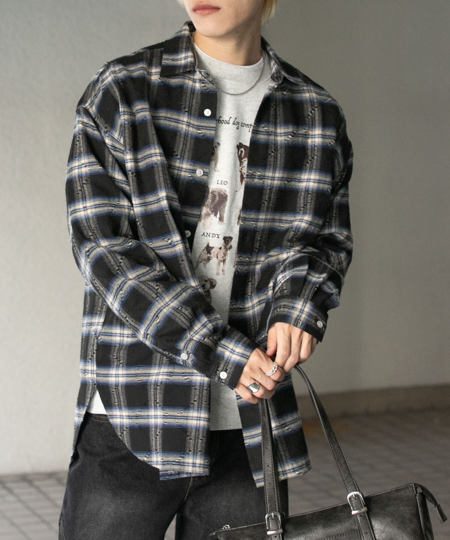 SENSE OF PLACE by URBAN RESEARCH「ダメージチェックルーズシャツ」|シャツ・ブラウス|