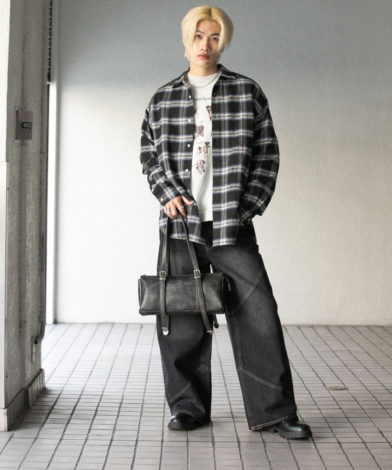 SENSE OF PLACE by URBAN RESEARCH「ダメージチェックルーズシャツ」|シャツ・ブラウス|