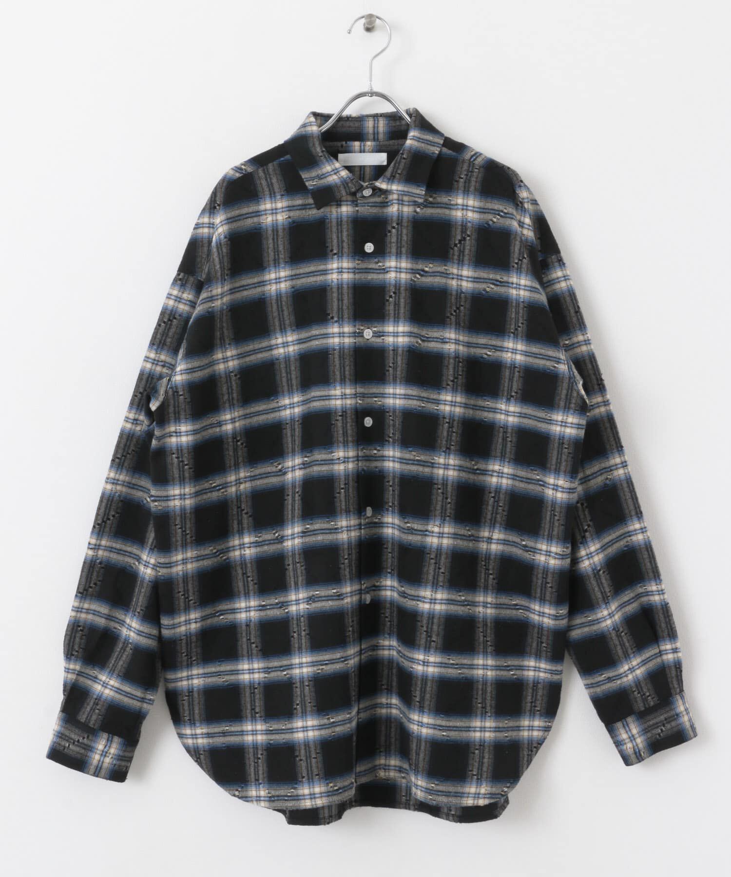 SENSE OF PLACE by URBAN RESEARCH「ダメージチェックルーズシャツ」|シャツ・ブラウス|