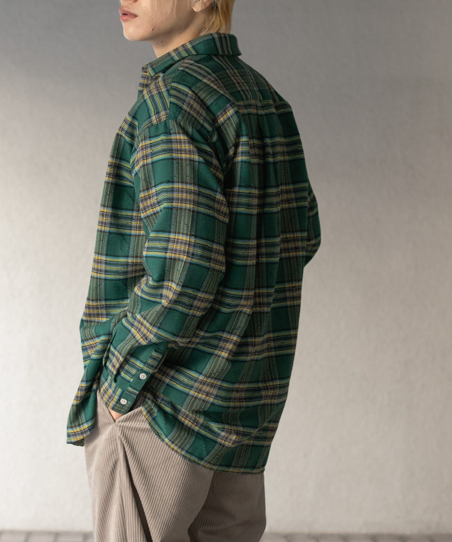 SENSE OF PLACE by URBAN RESEARCH「ダメージチェックルーズシャツ」|シャツ・ブラウス|