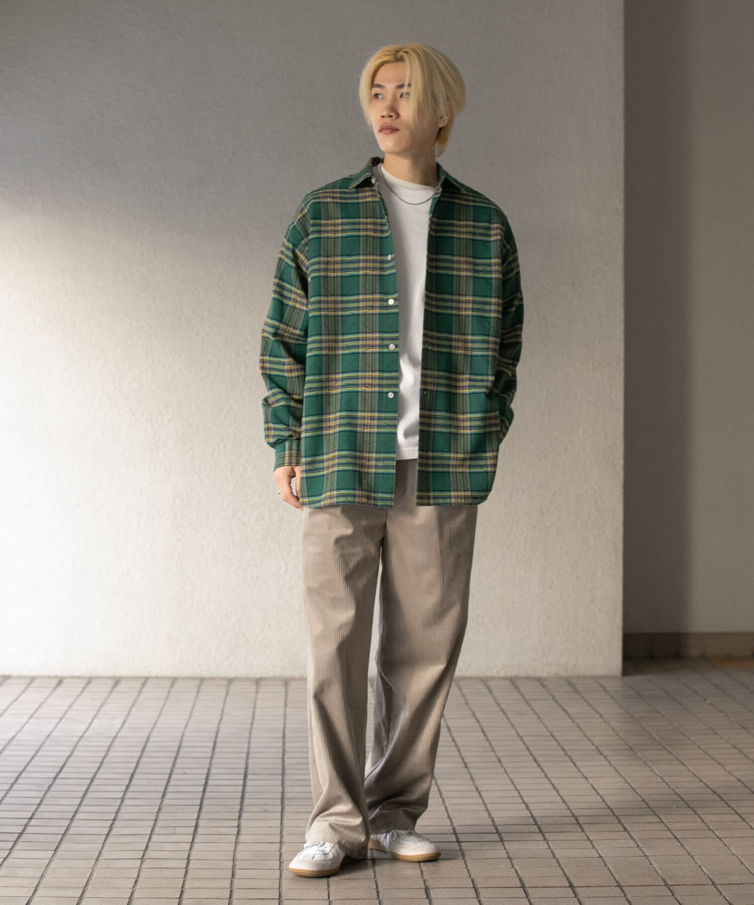 SENSE OF PLACE by URBAN RESEARCH「ダメージチェックルーズシャツ」|シャツ・ブラウス|