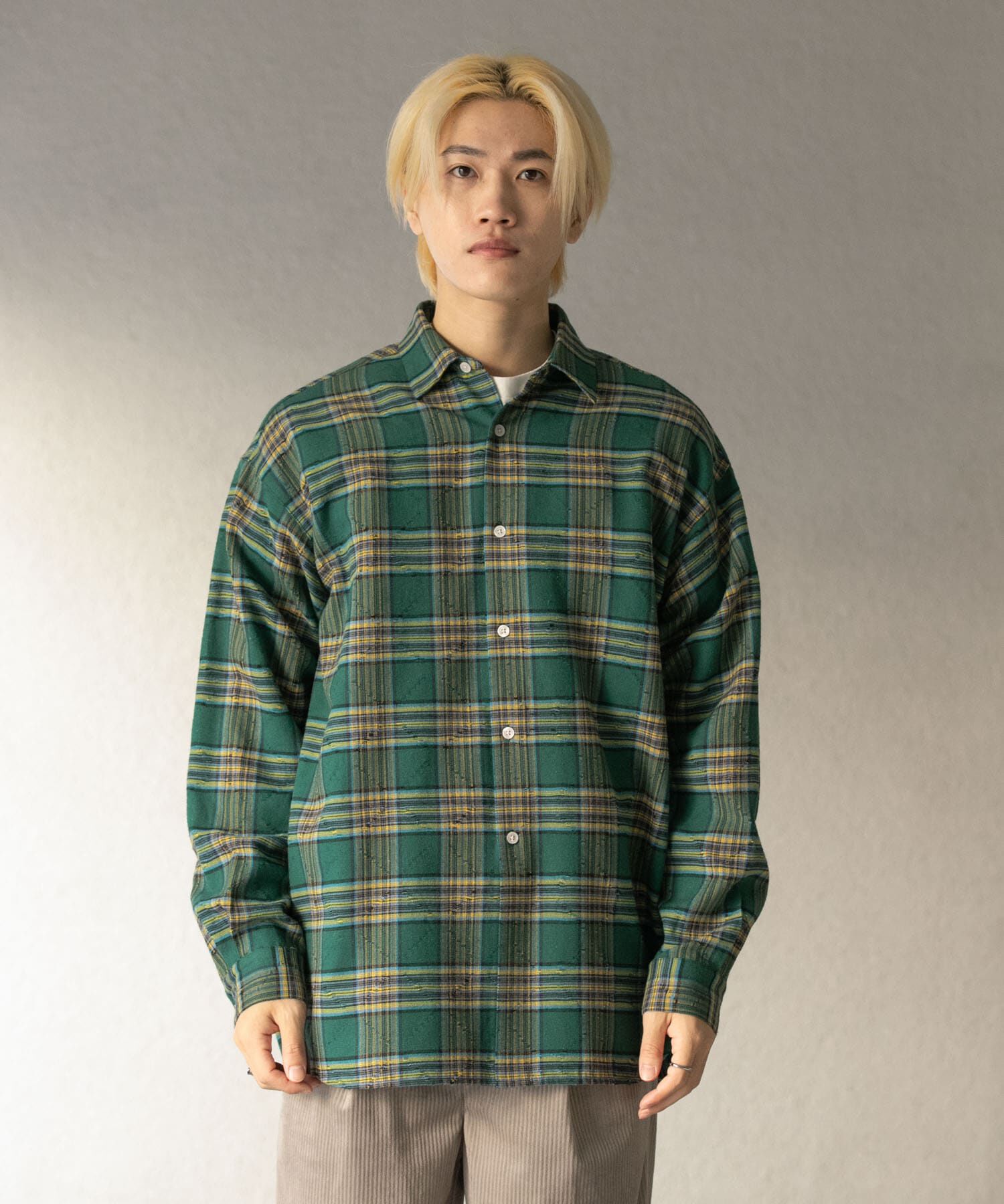 SENSE OF PLACE by URBAN RESEARCH「ダメージチェックルーズシャツ」|シャツ・ブラウス|