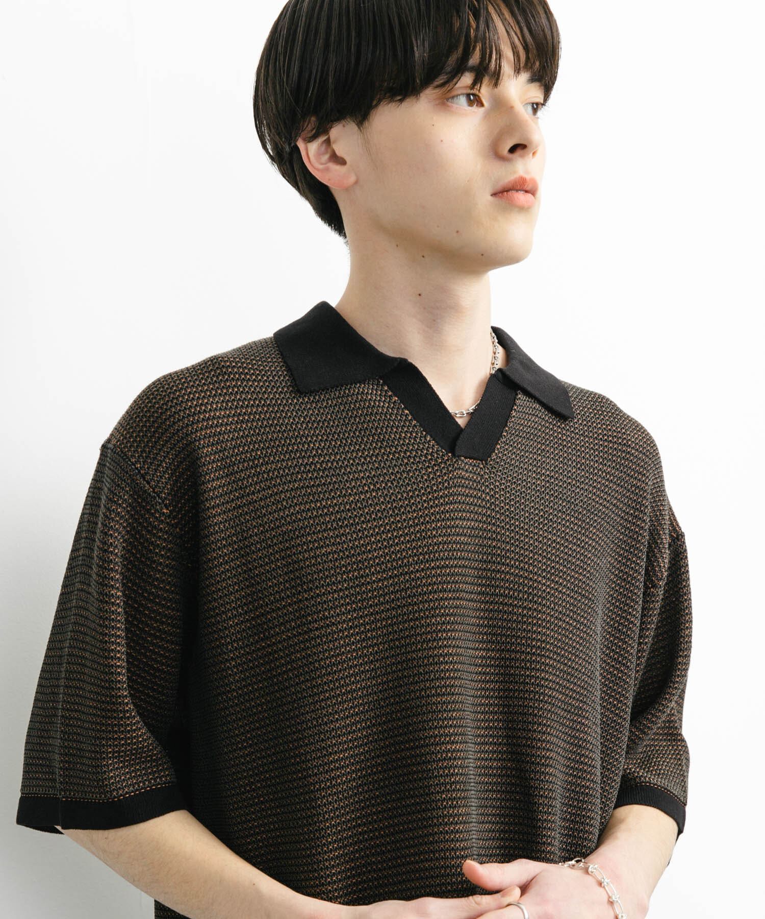 SENSE OF PLACE by URBAN RESEARCH「『ユニセックス』『洗濯可』ミックススキッパーニット」|ニット・セーター|