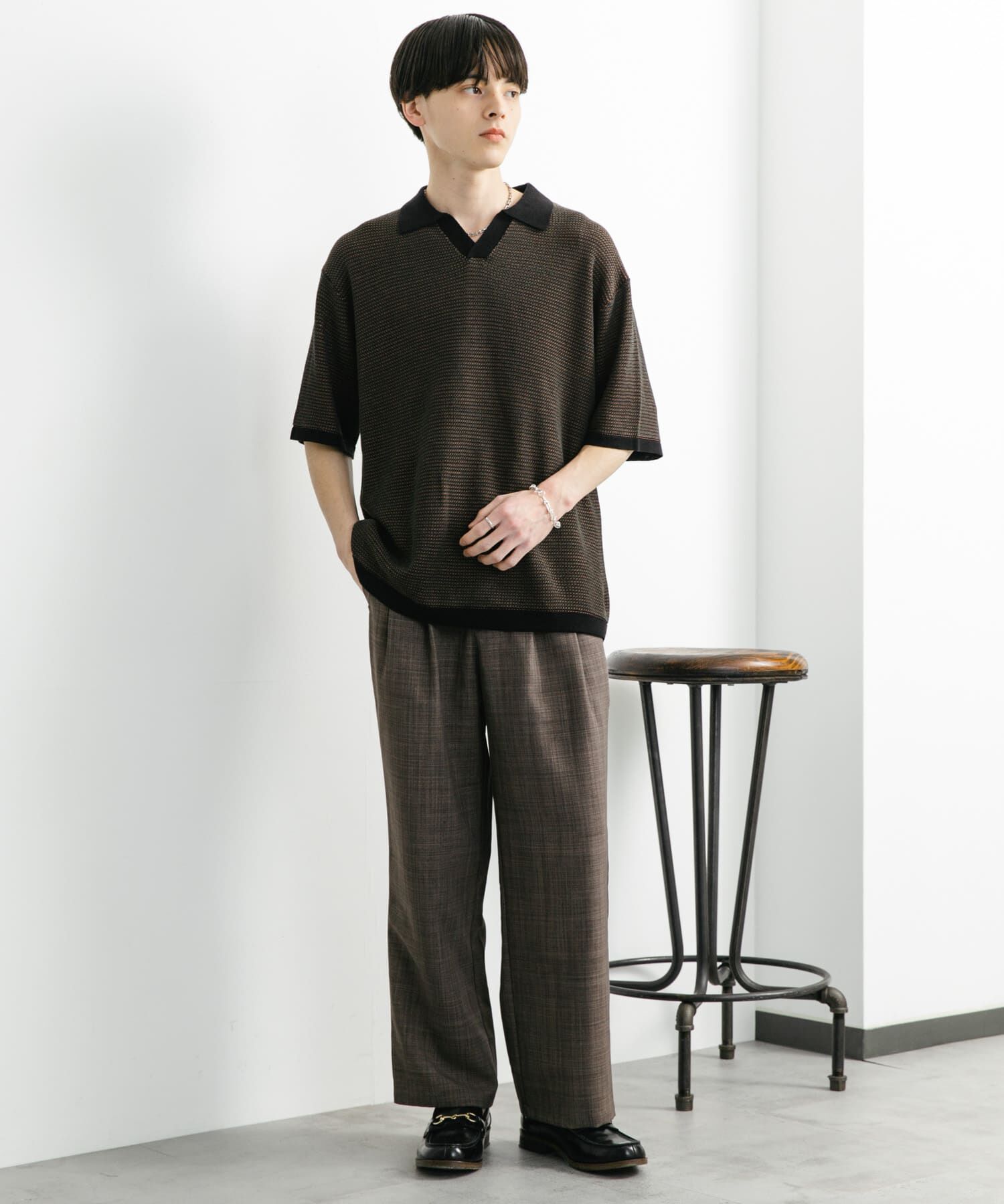 SENSE OF PLACE by URBAN RESEARCH「『ユニセックス』『洗濯可』ミックススキッパーニット」|ニット・セーター|