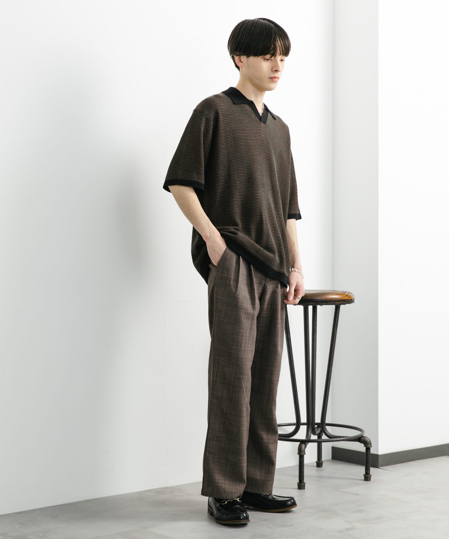 SENSE OF PLACE by URBAN RESEARCH「『ユニセックス』『洗濯可』ミックススキッパーニット」|ニット・セーター|