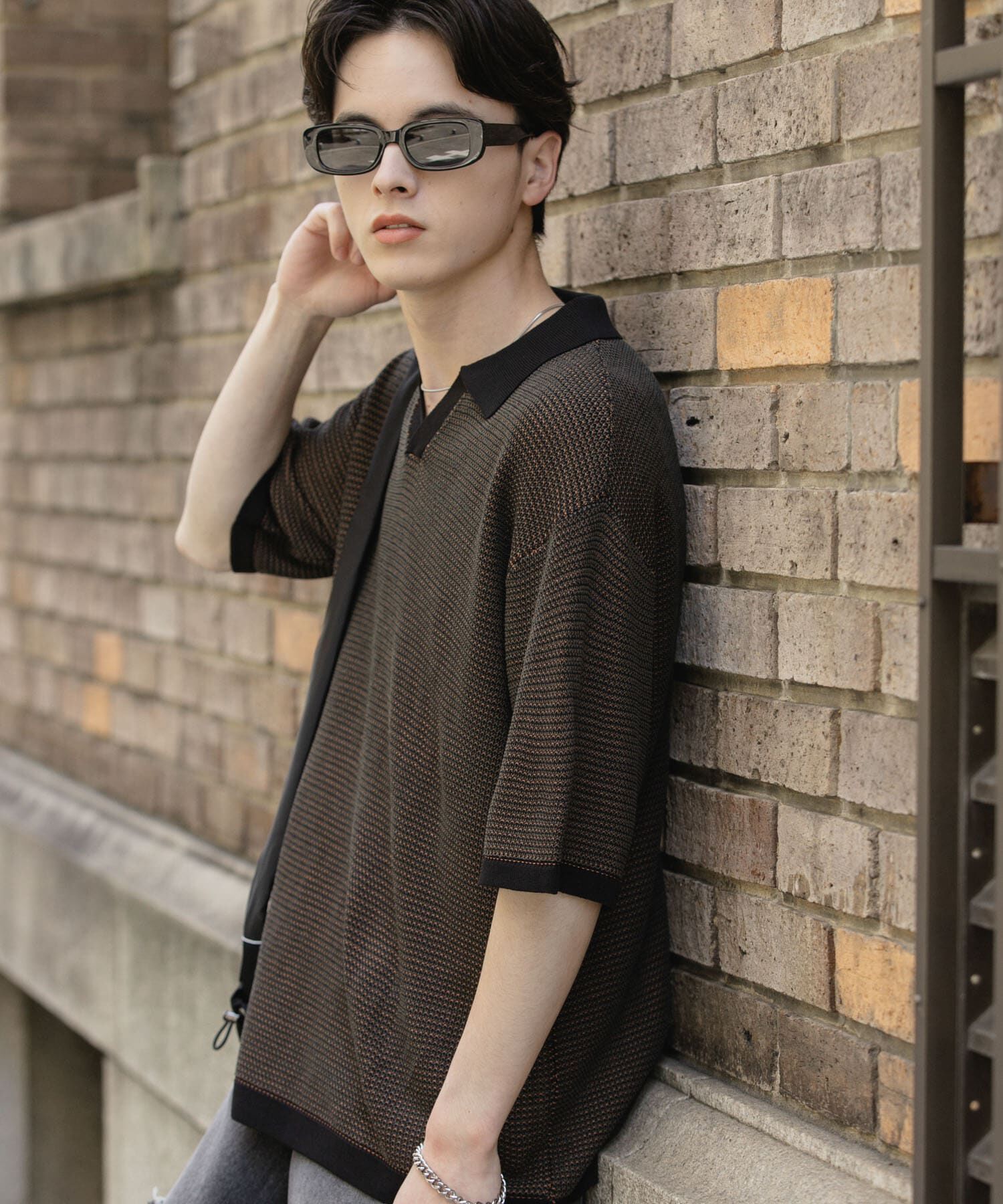 SENSE OF PLACE by URBAN RESEARCH「『ユニセックス』『洗濯可』ミックススキッパーニット」|ニット・セーター|