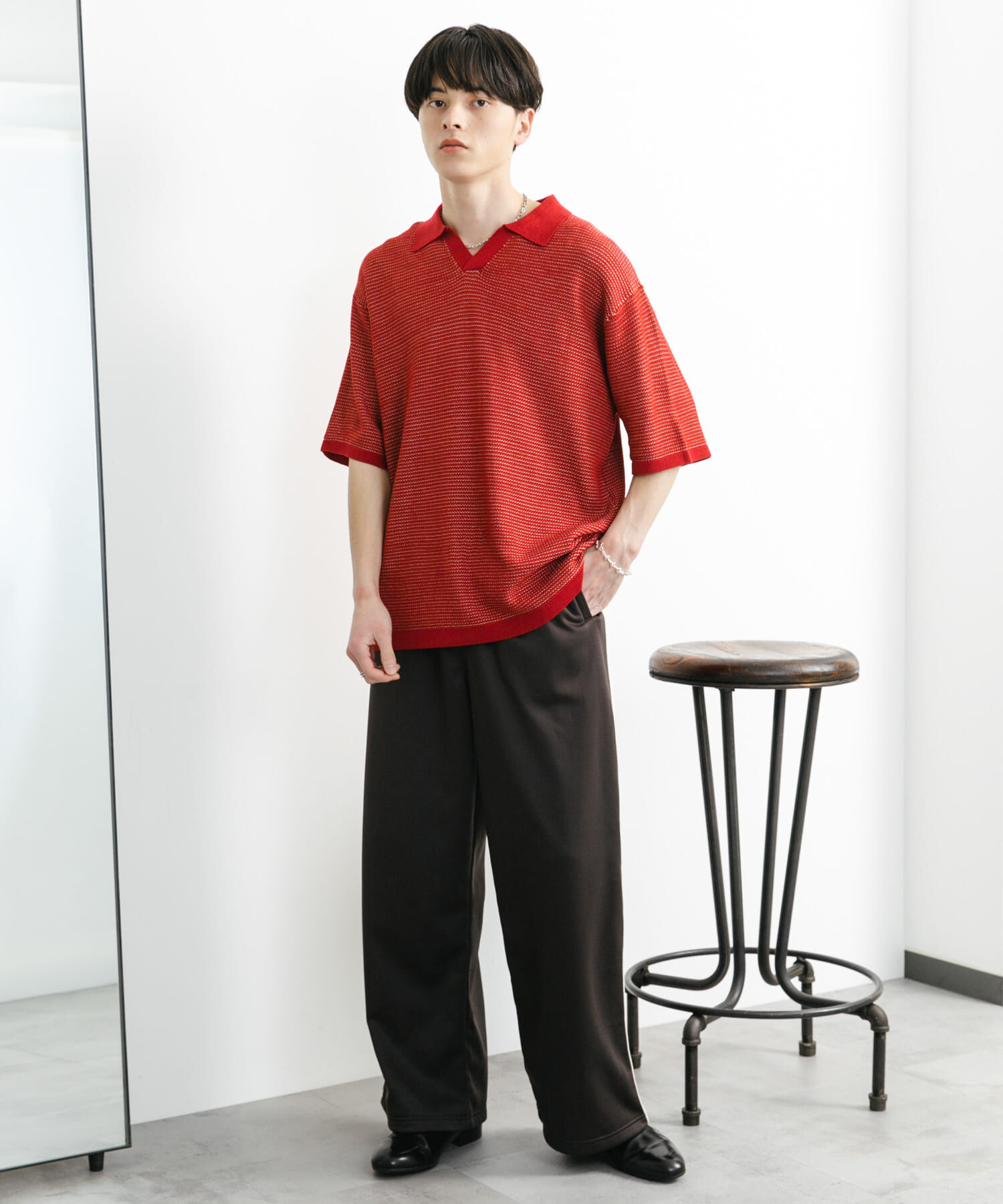 SENSE OF PLACE by URBAN RESEARCH「『ユニセックス』『洗濯可』ミックススキッパーニット」|ニット・セーター|