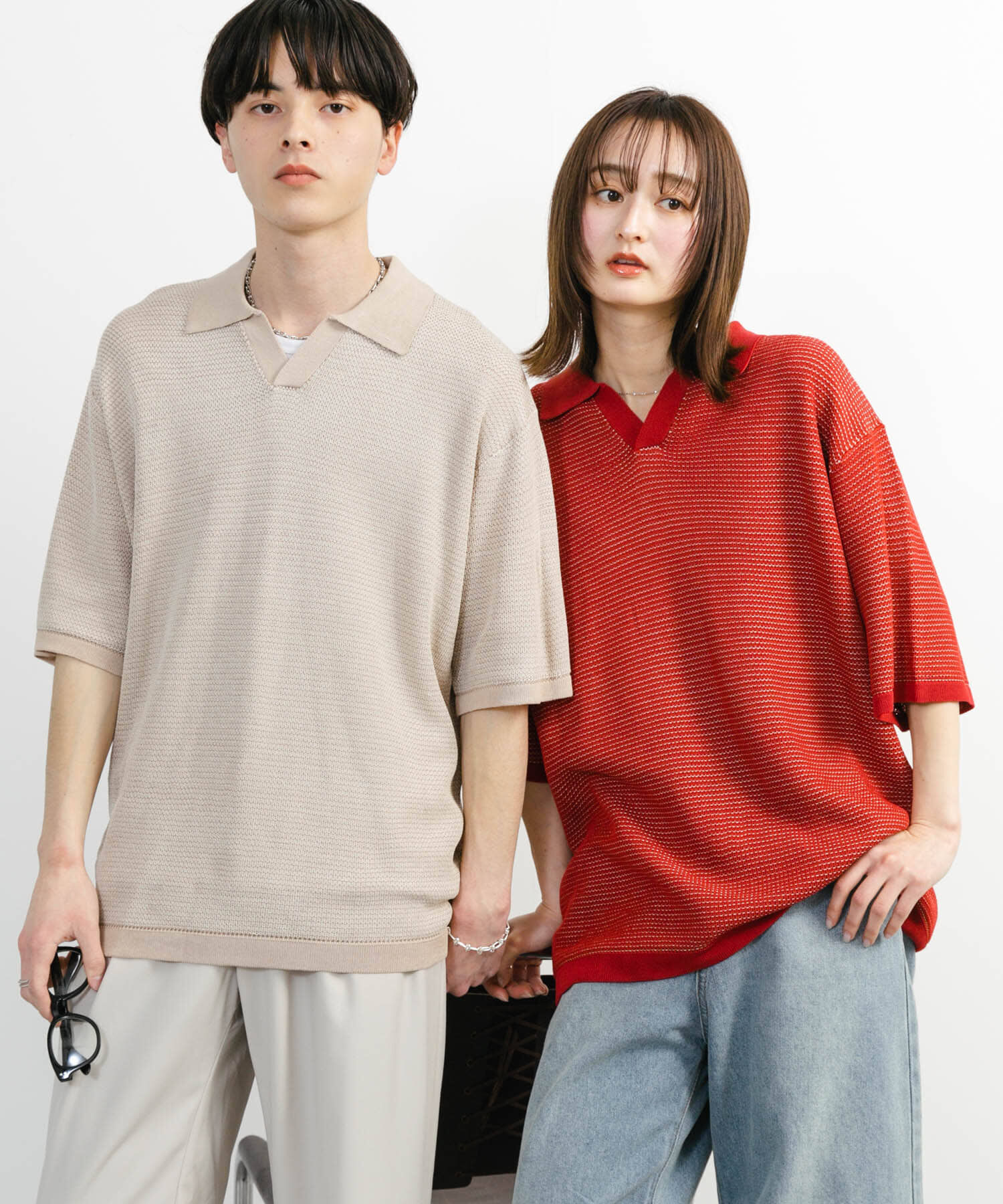 SENSE OF PLACE by URBAN RESEARCH「『ユニセックス』『洗濯可』ミックススキッパーニット」|ニット・セーター|